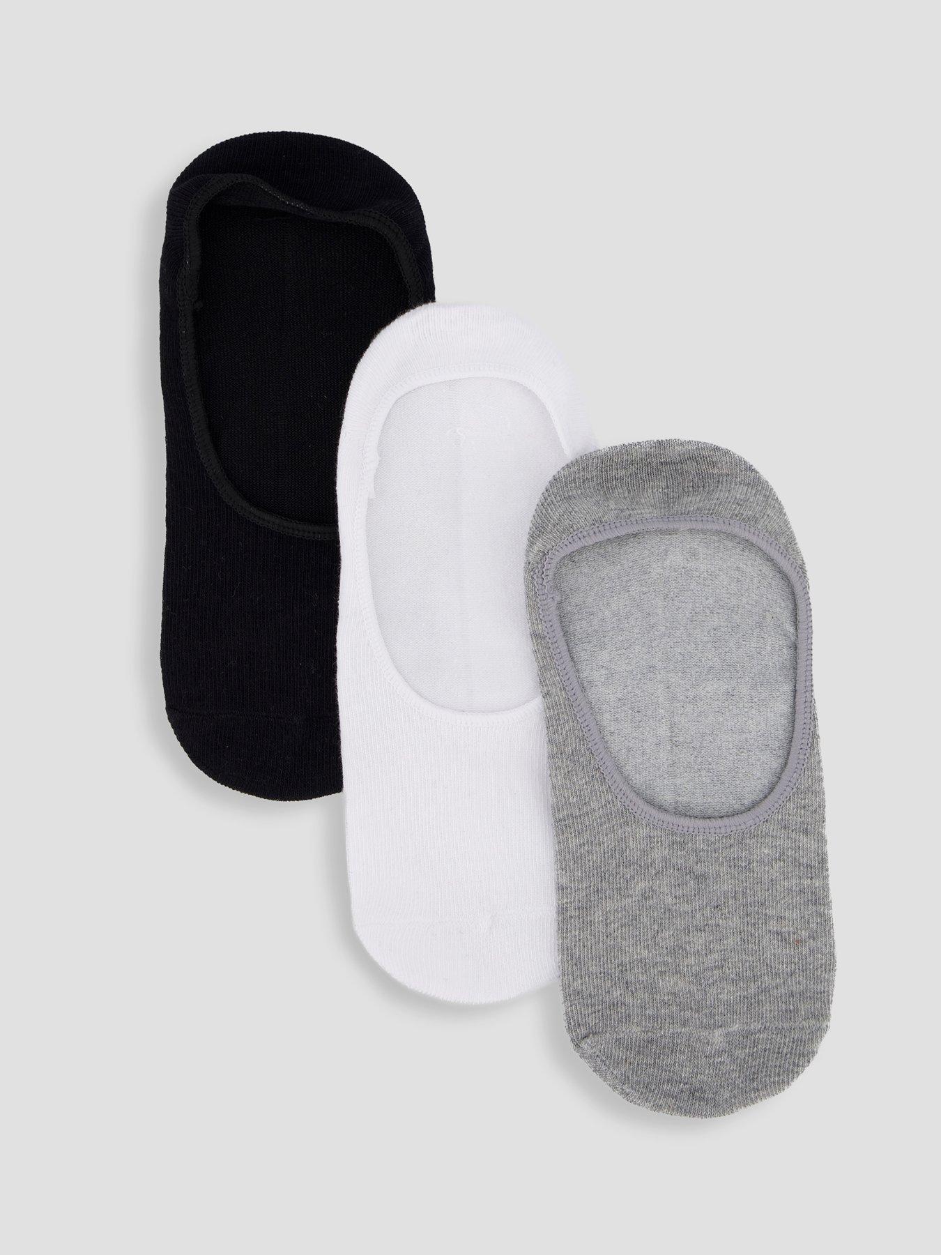 The Very Collection 3 Pack Invisible Trainer Liner Socks - Black