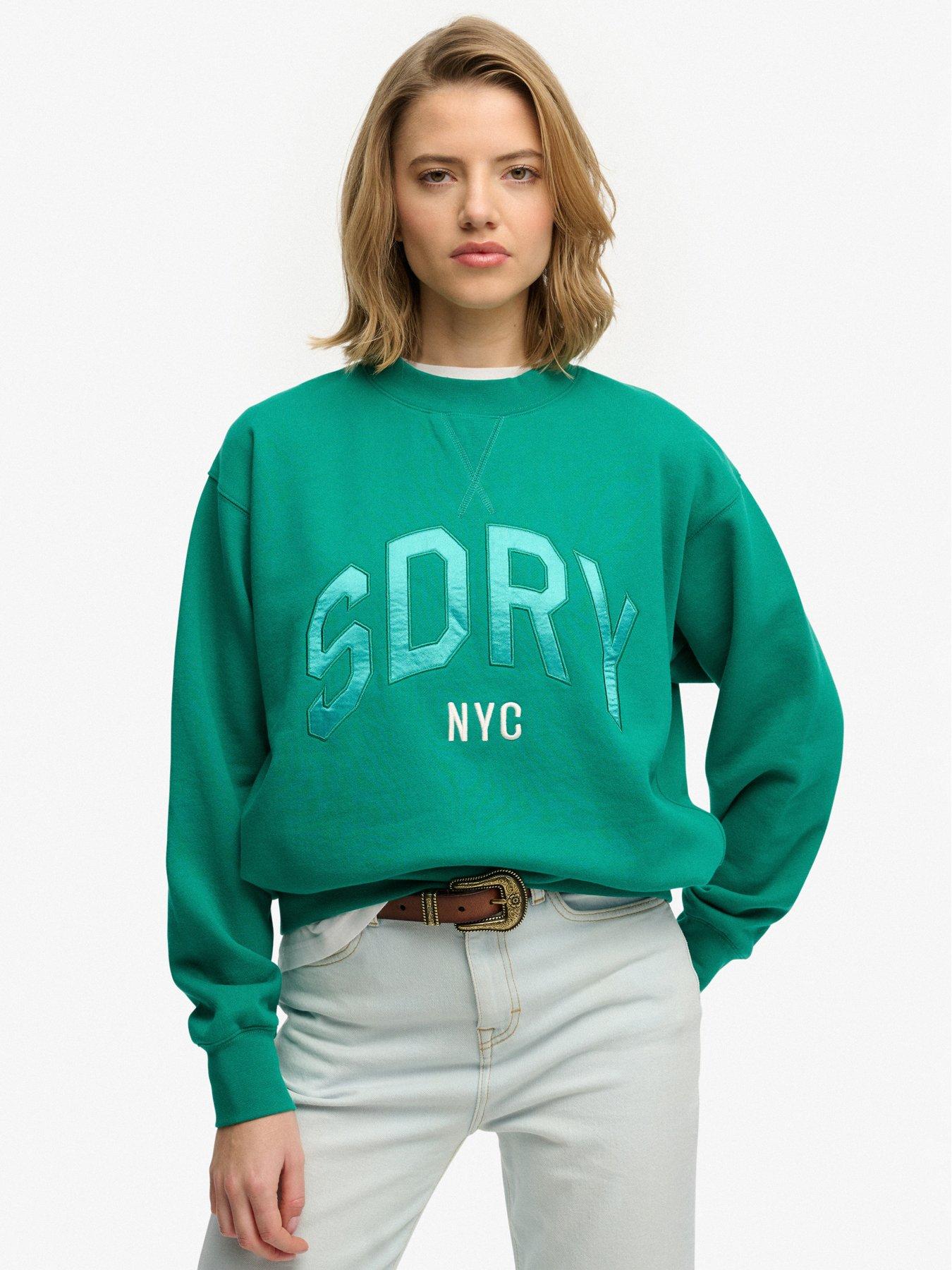 superdry-varsity-satin-applique-crew-greenfront