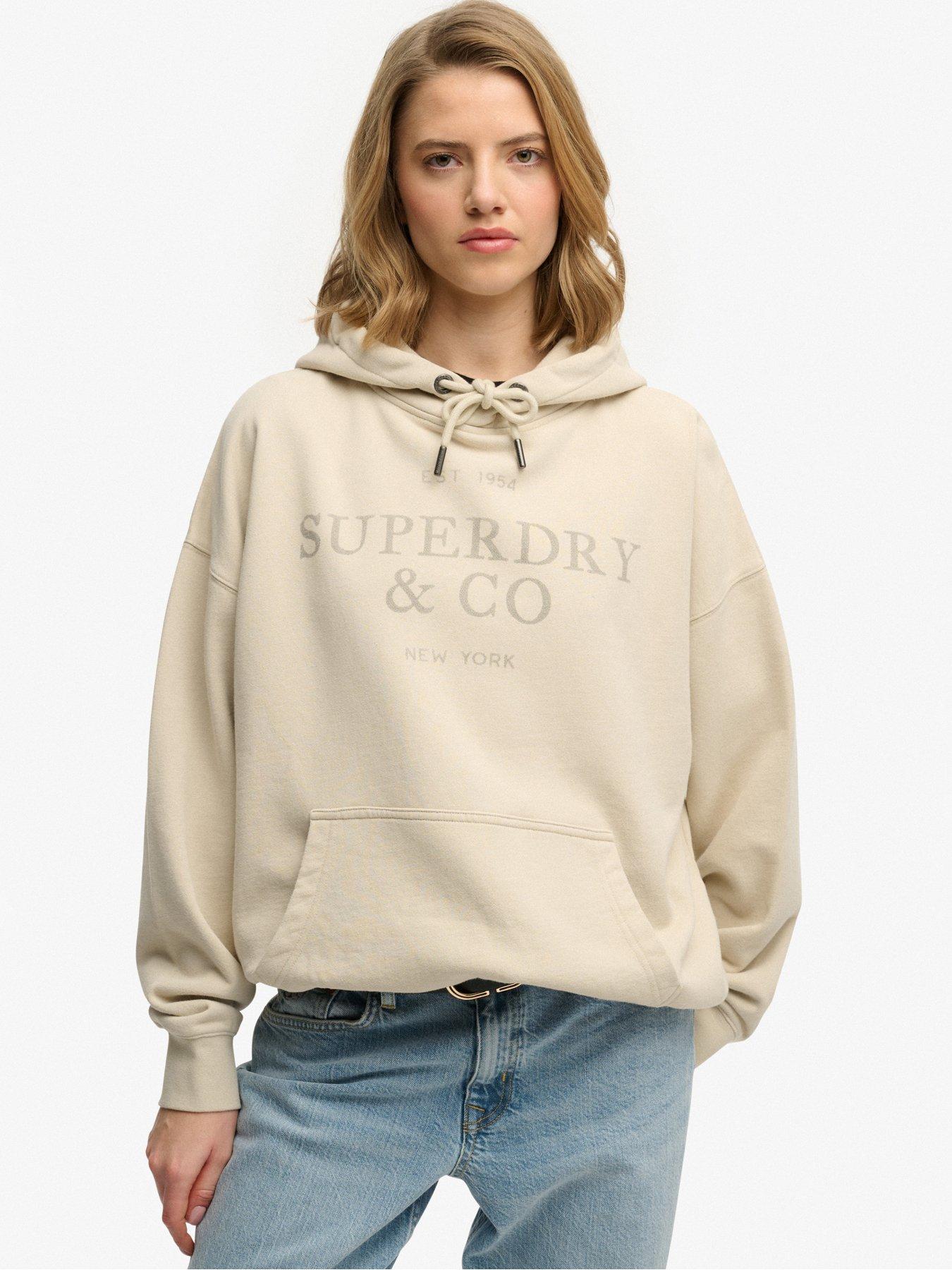 Superdry Luxe Casual Relaxed Hood - Beige