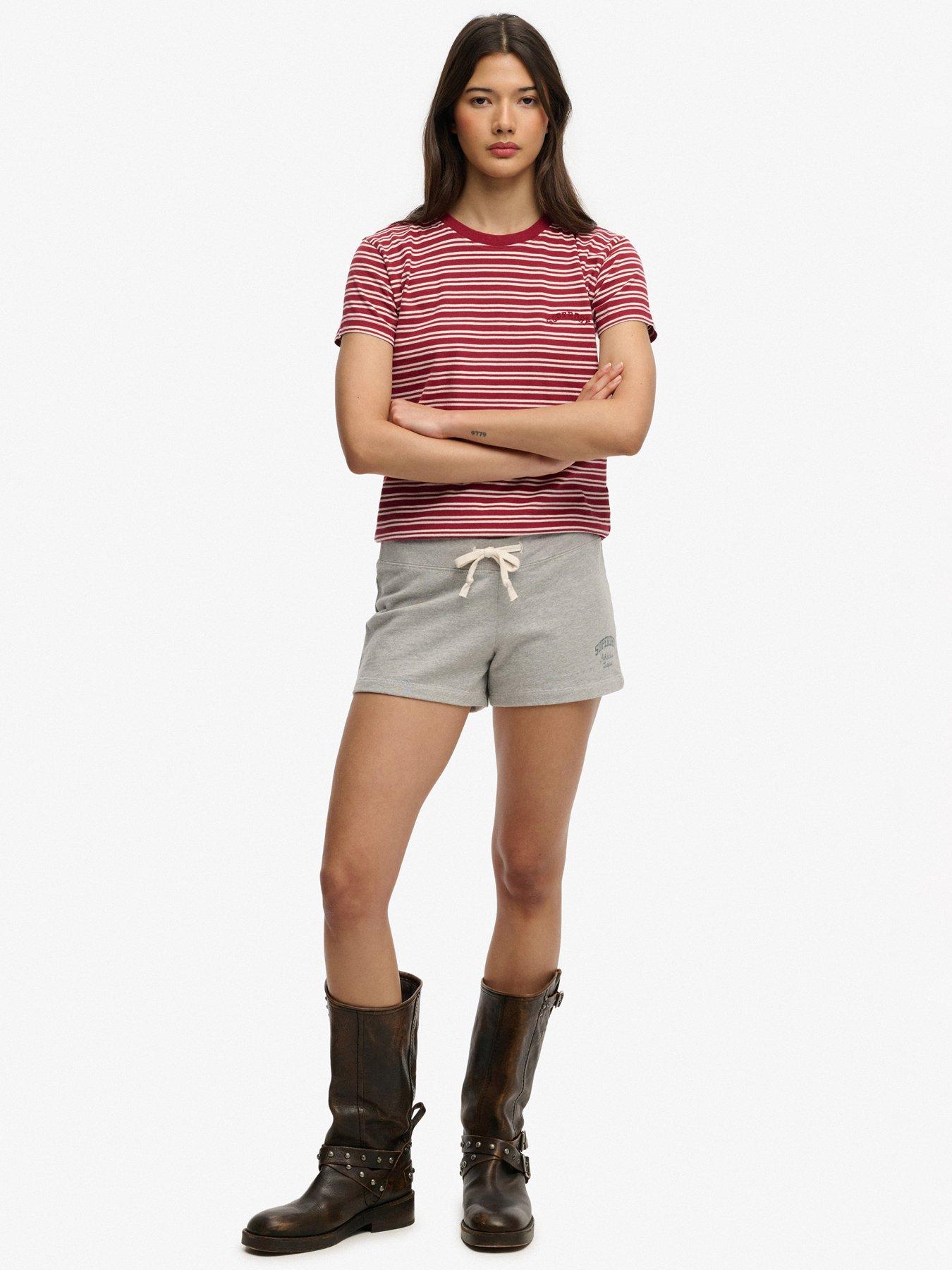 Image 3 of 6 of Superdry Athletic Essentials Jersey Script Short - Grey