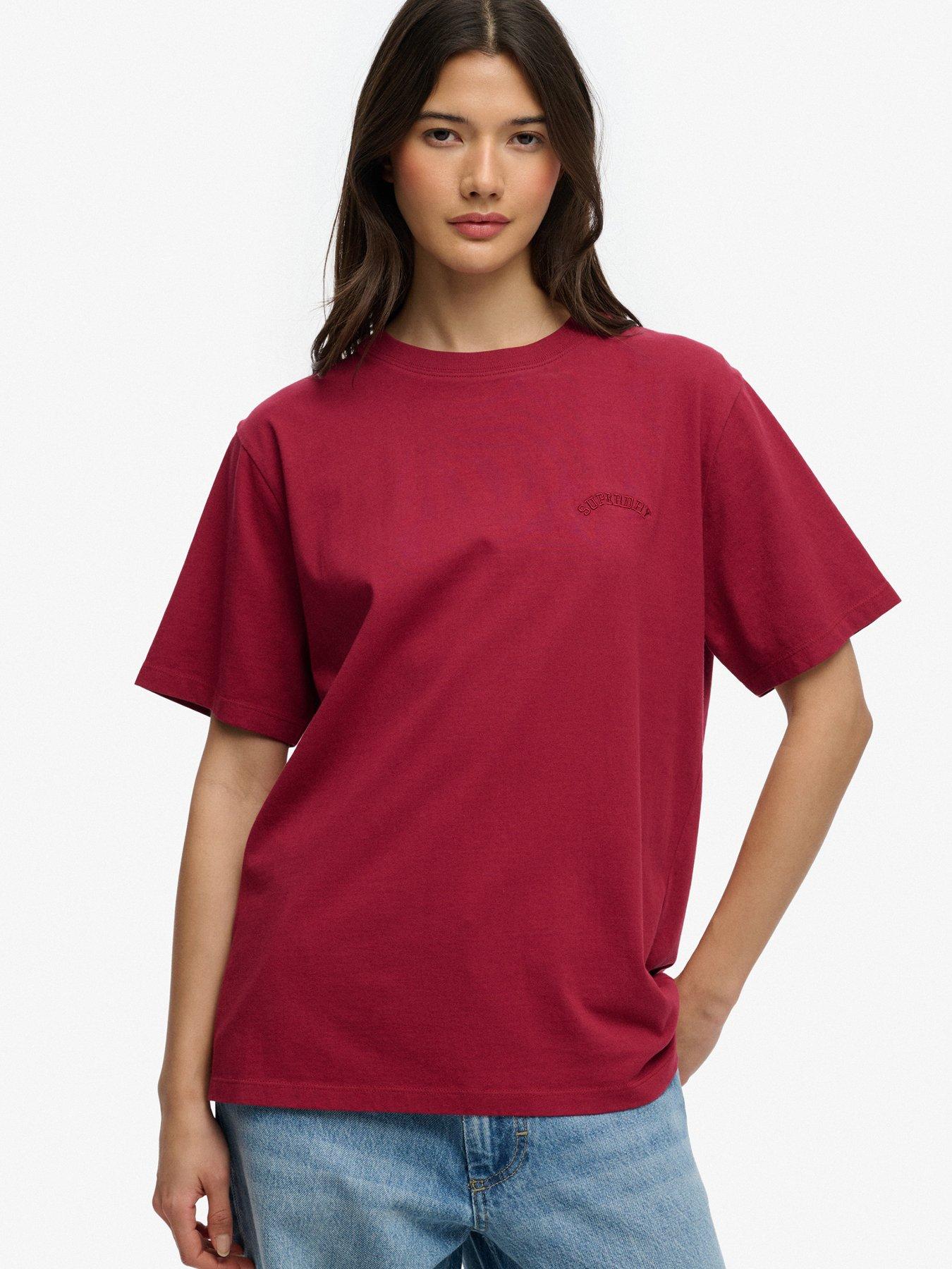 superdry-essential-logo-loose-t-shirt-redfront
