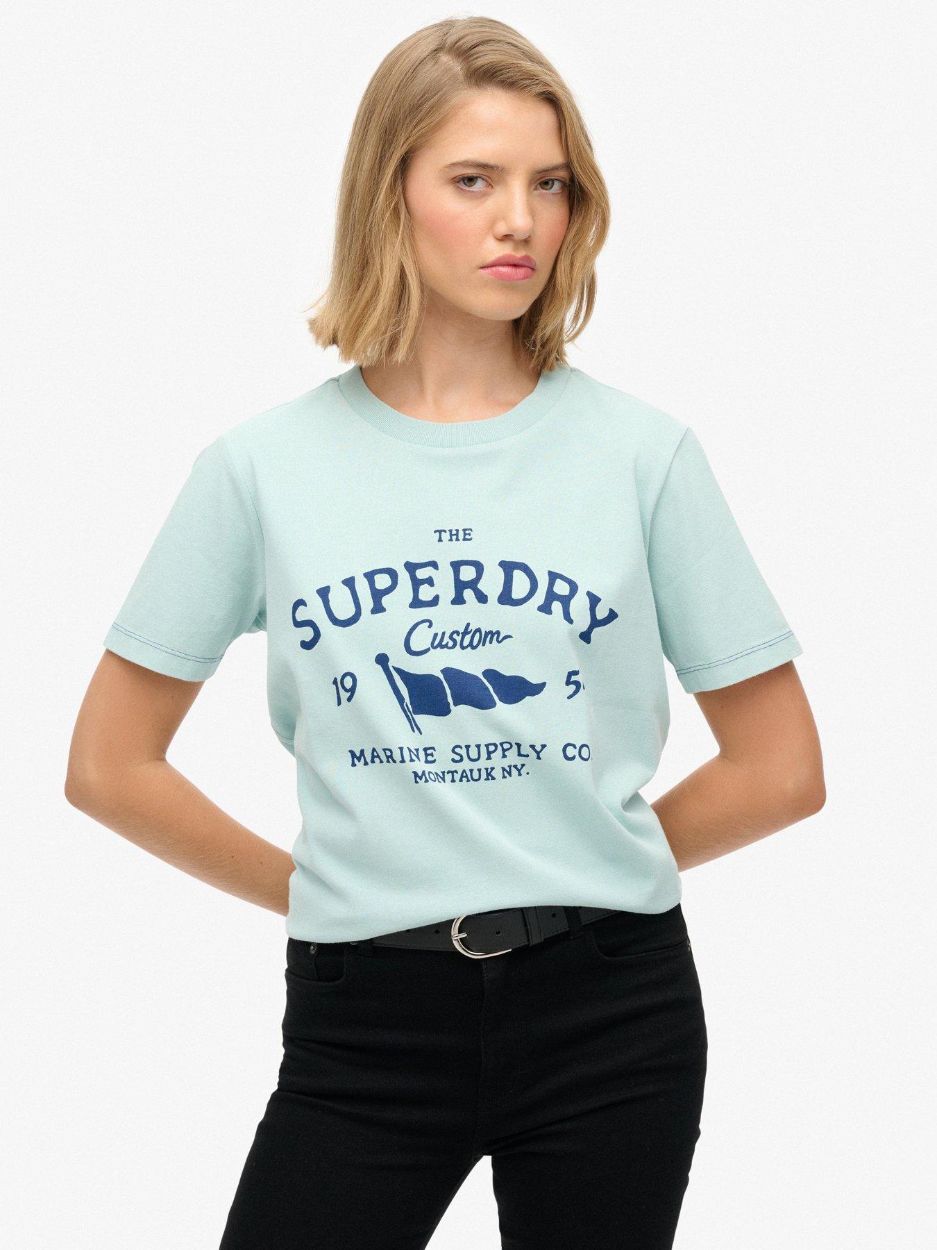 Image 1 of 5 of Superdry Heritage Hamptons T-Shirt - Blue