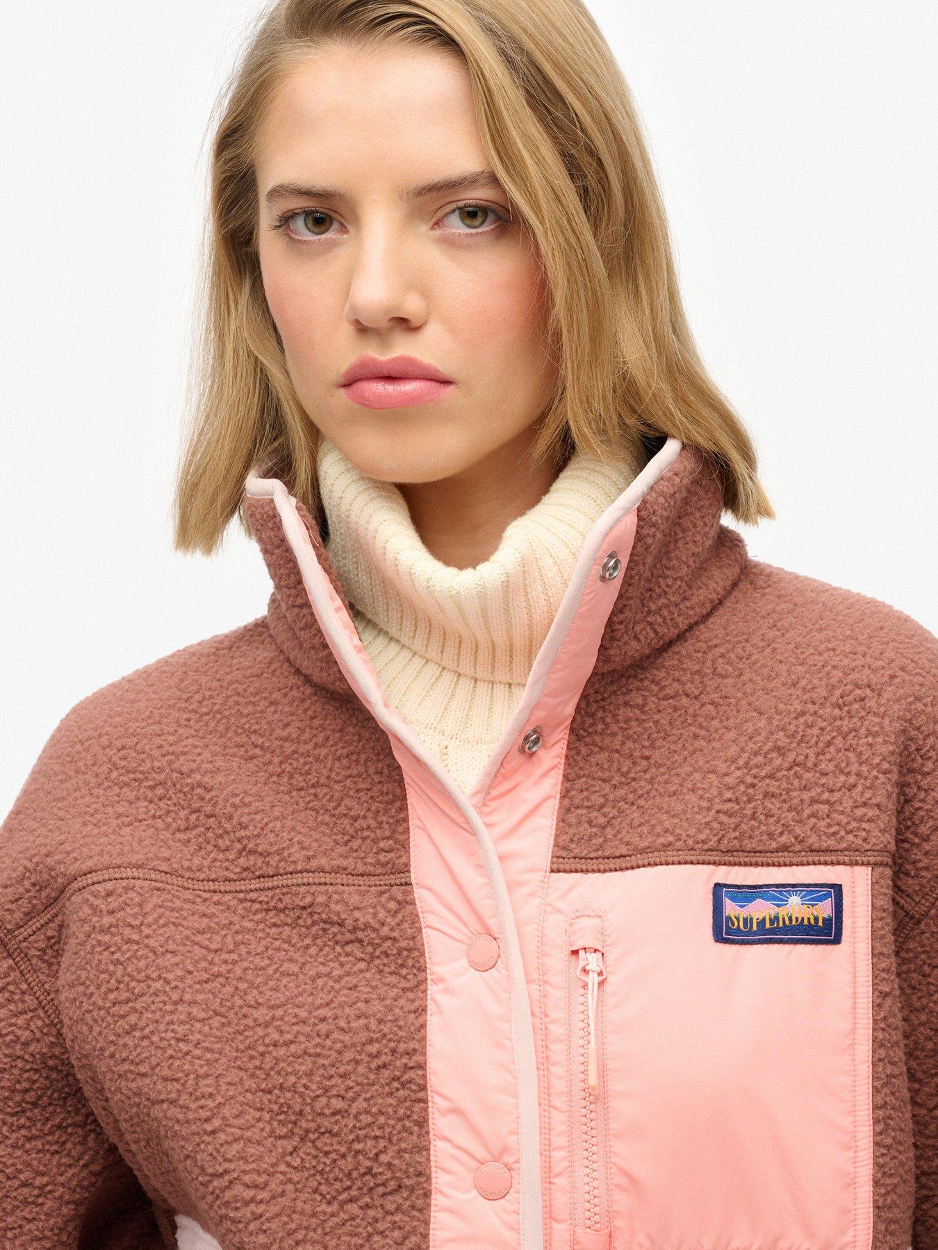 superdry-colour-block-fleece-jacket-brownoutfit