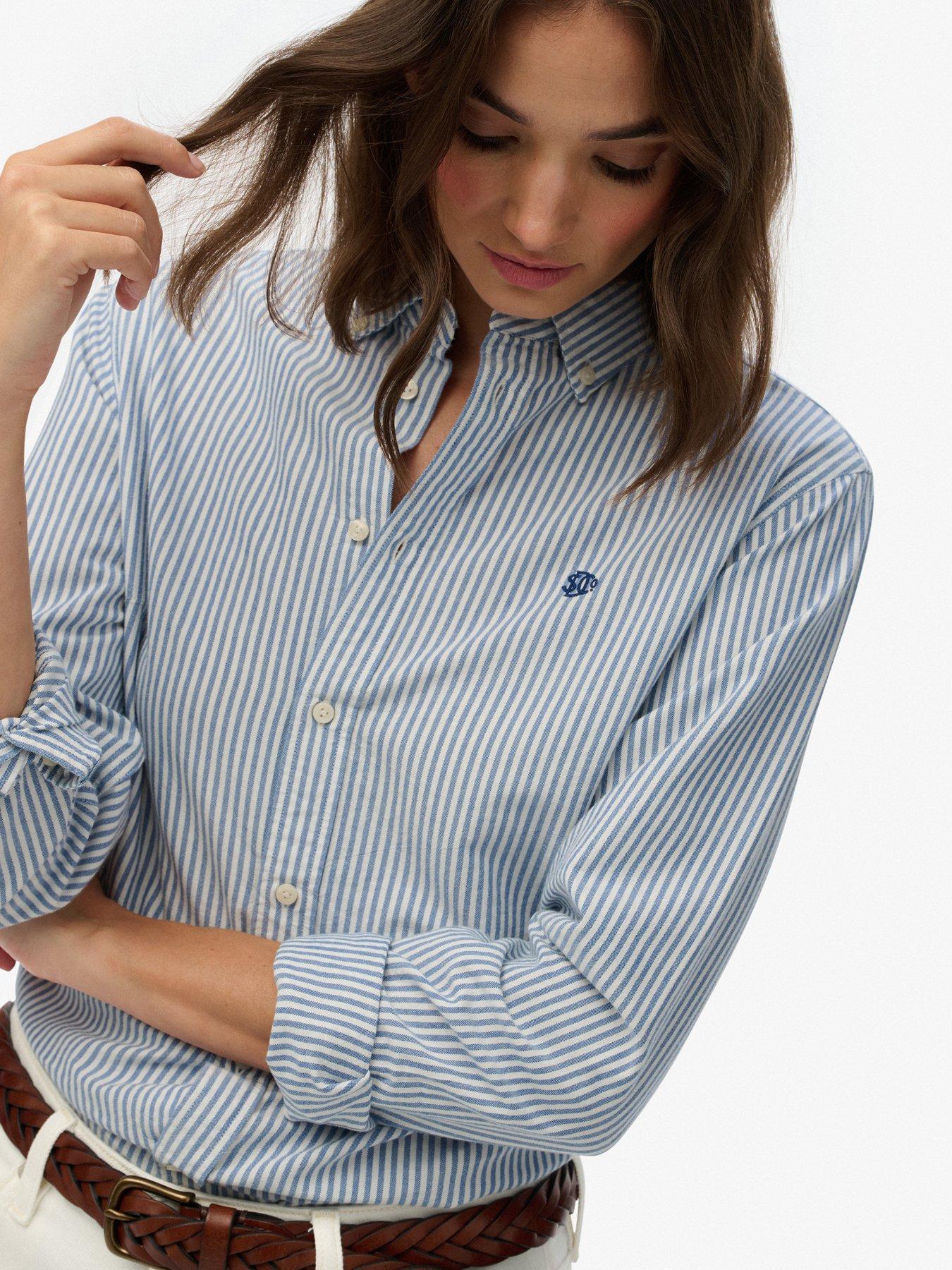 Image 5 of 7 of Superdry Slim Oxford Shirt - Blue