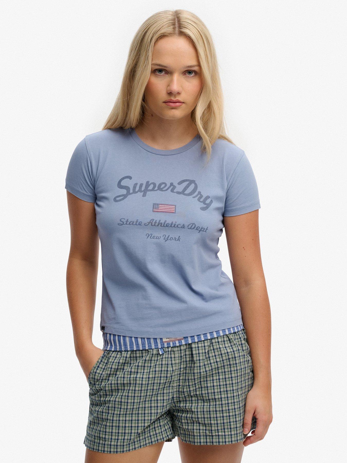 superdry-athletic-essentials-fitted-graphic-t-shirt-bluefront