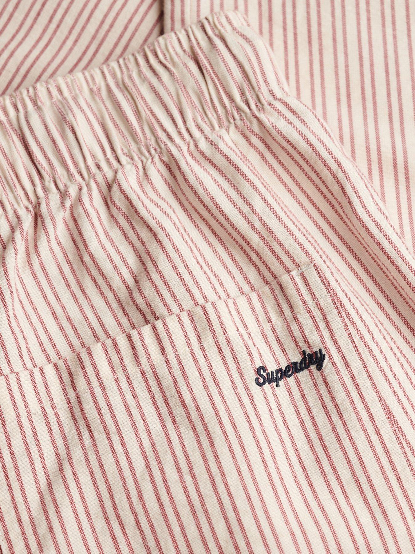 Image 7 of 7 of Superdry Cotton Stripe Elastic Trouser - Red