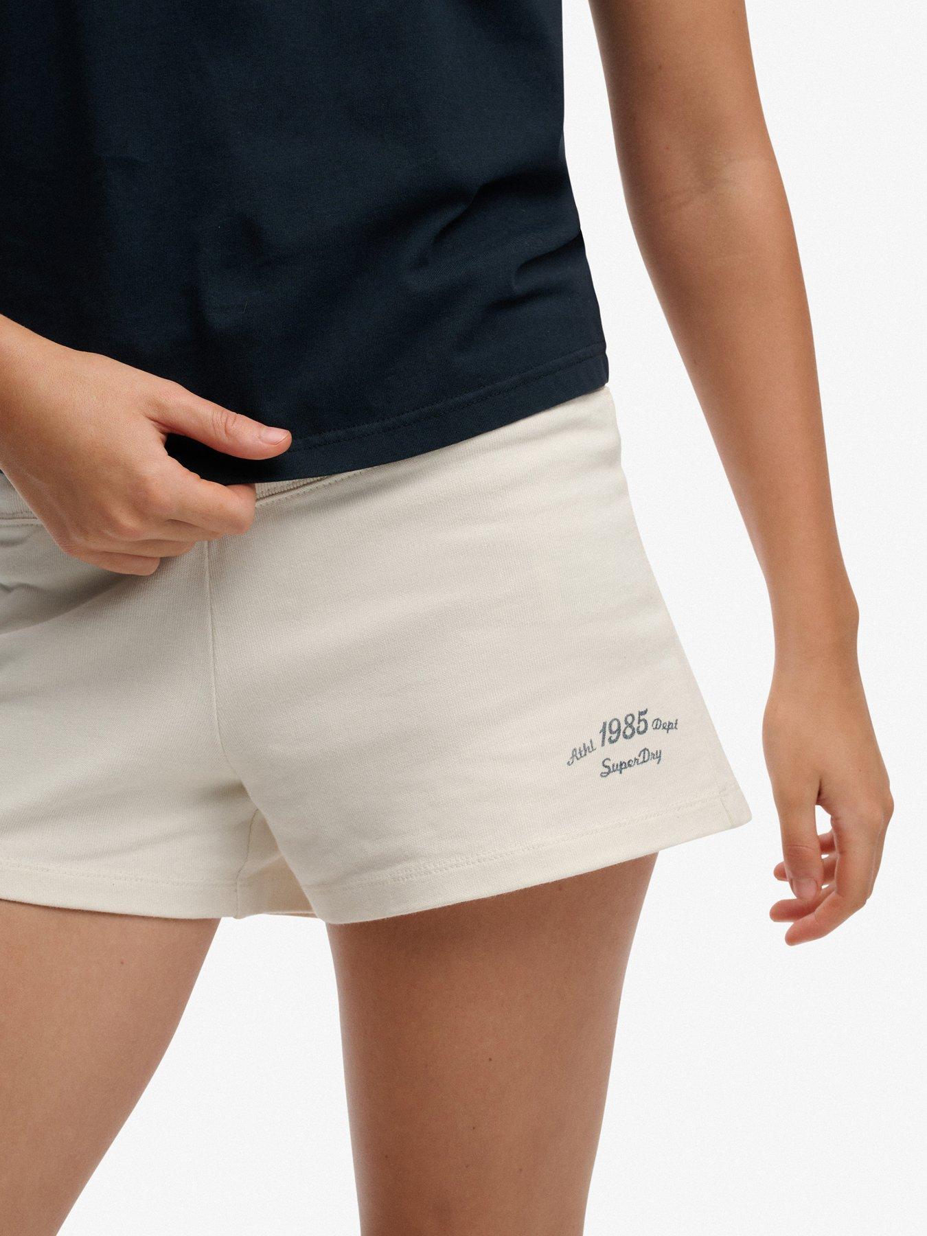 Image 6 of 6 of Superdry Athletic Essentials Jersey Script Short - White