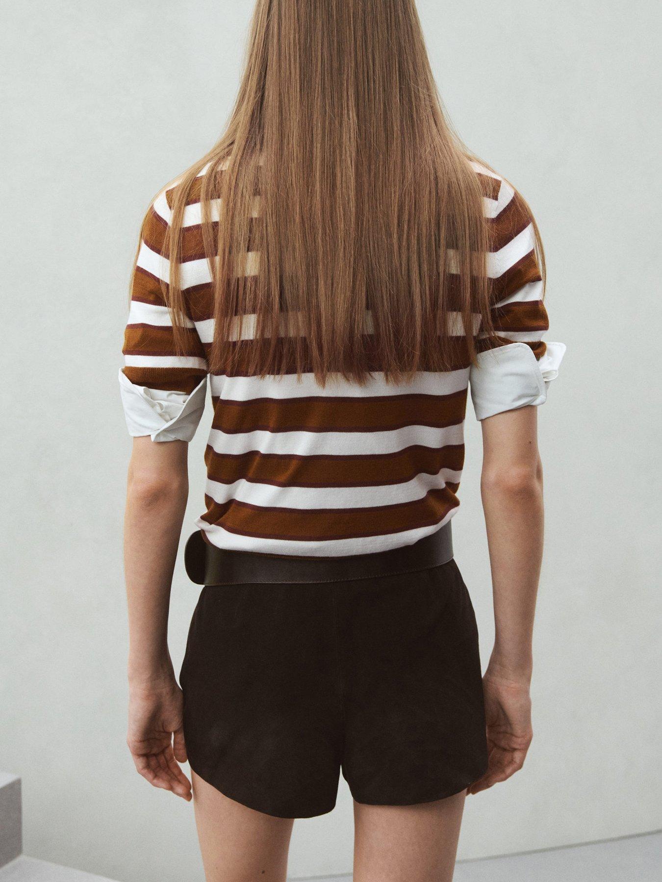 mango-short-sleeved-knitted-sweater-brownstillFront