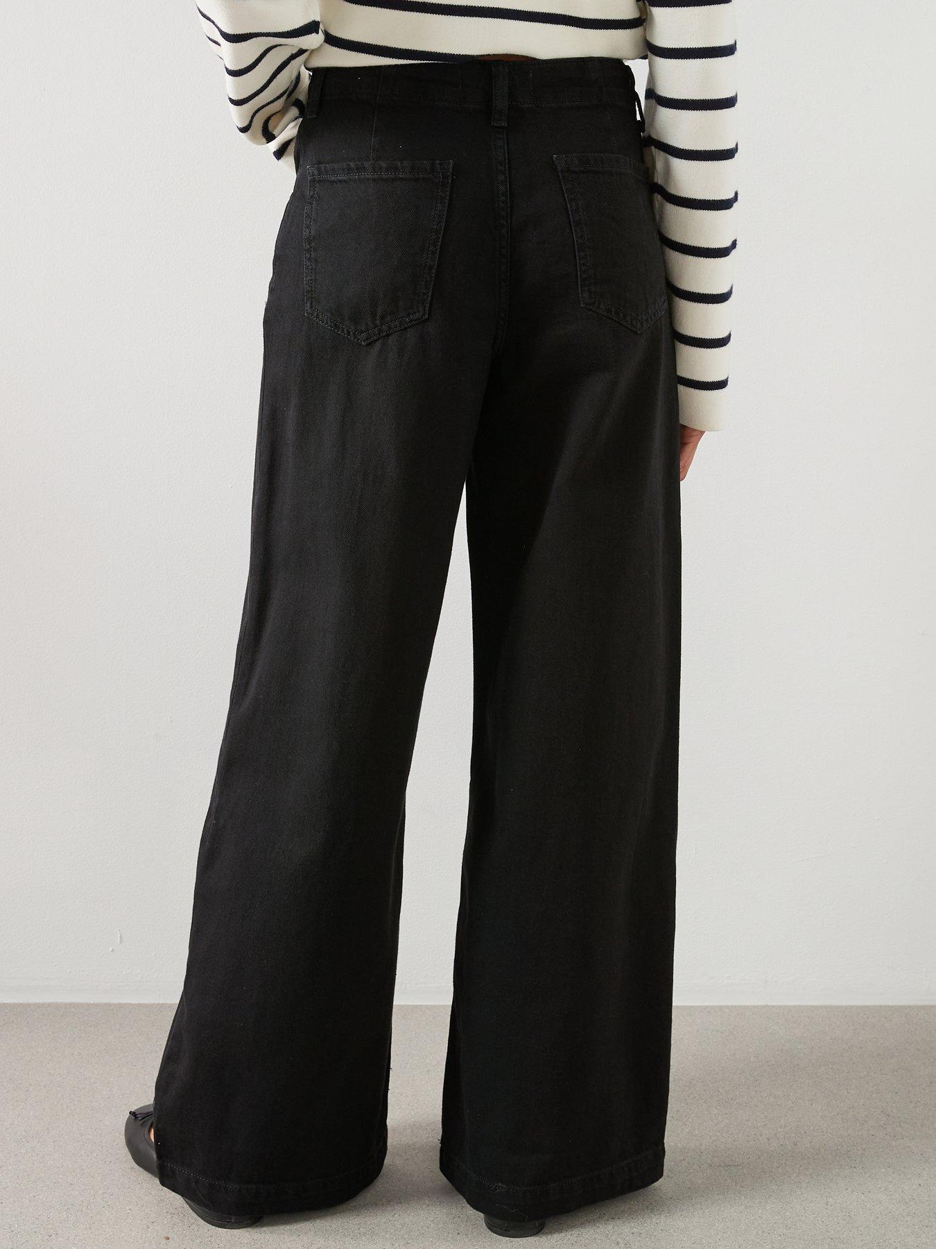 Image 2 of 5 of Mango Wide Leg Mid-rise Jeans - Grey