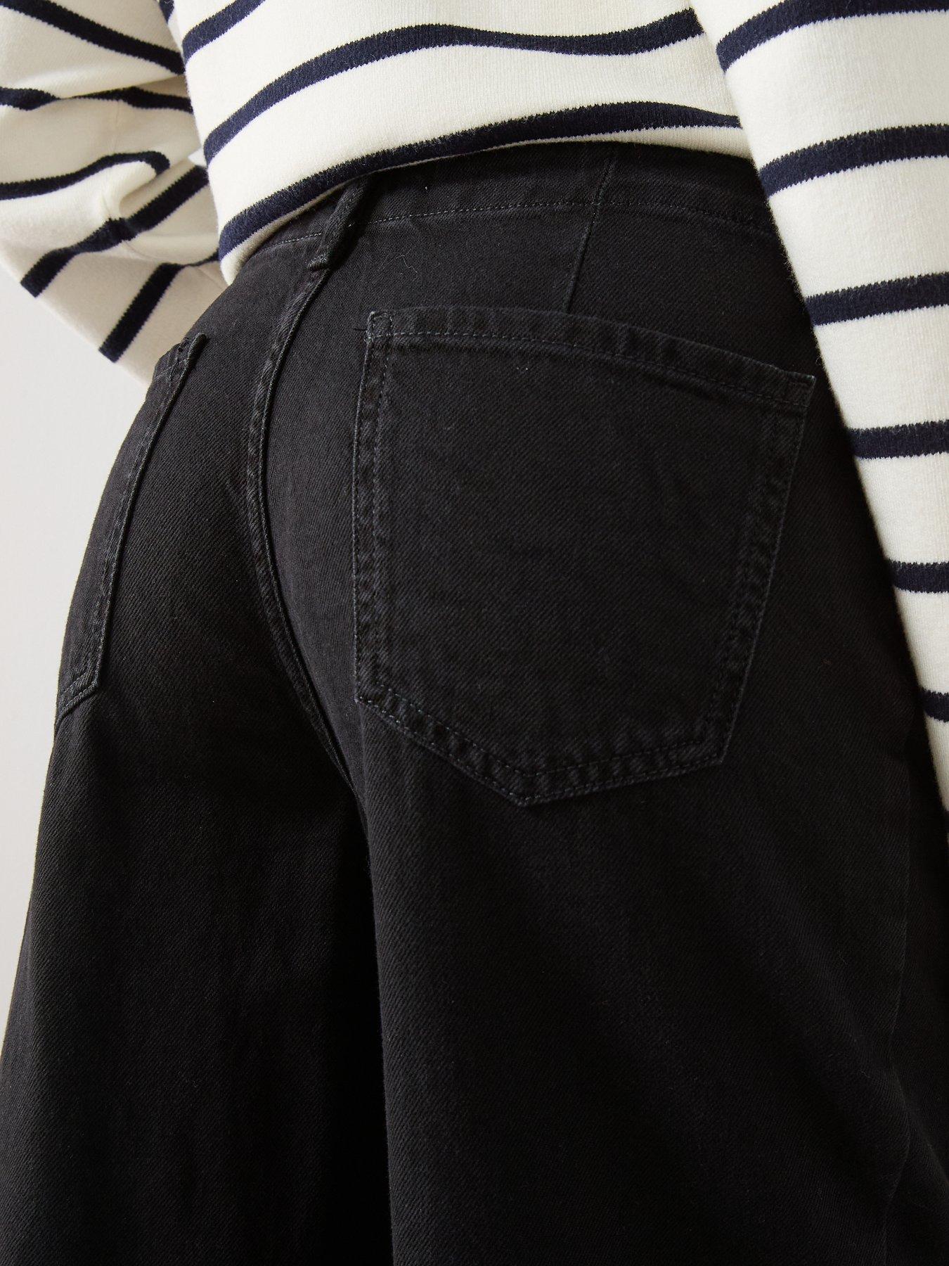 Image 5 of 5 of Mango Wide Leg Mid-rise Jeans - Grey
