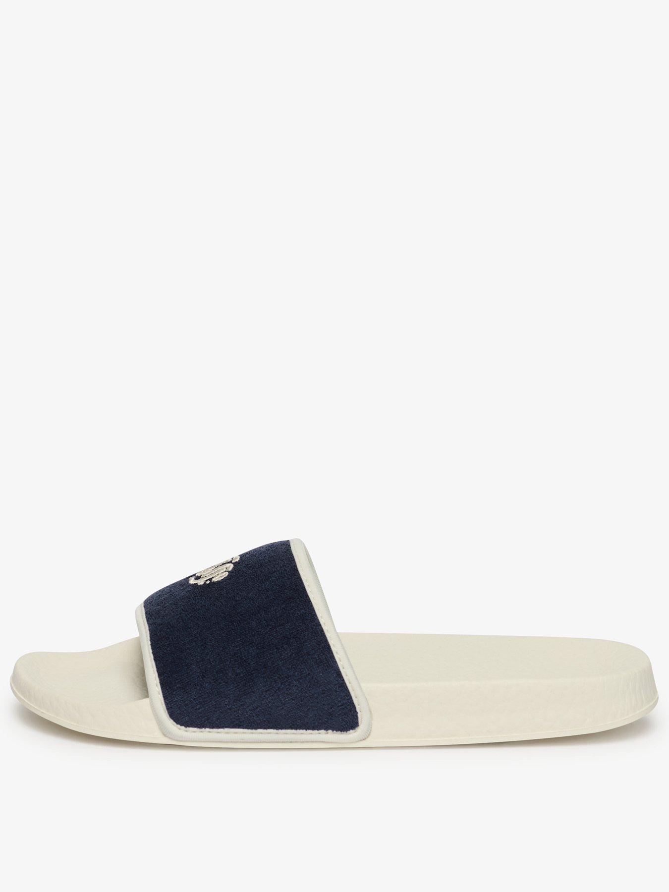 Superdry Towelling Pool Slide - White