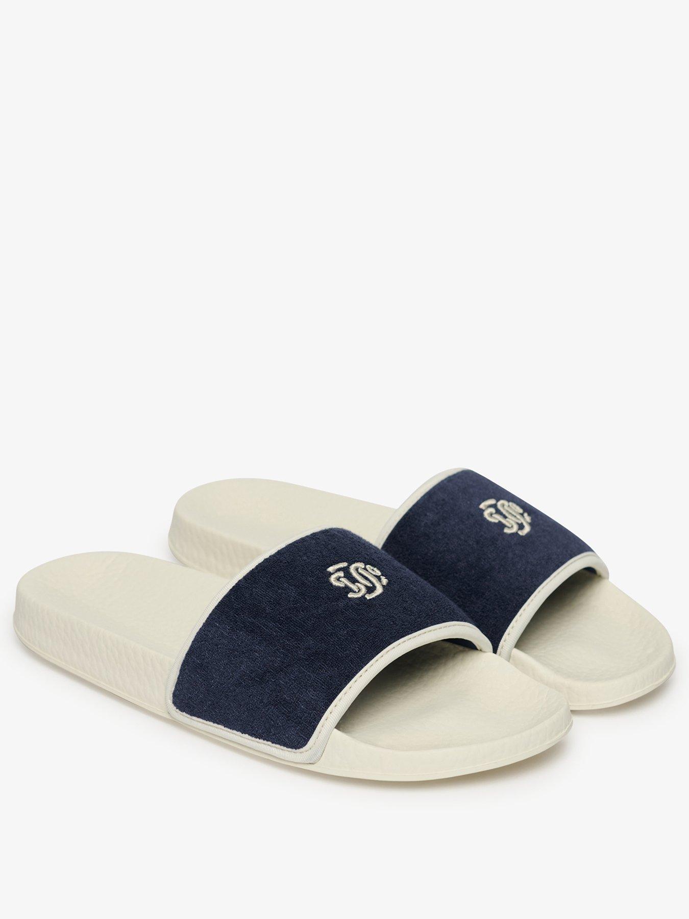 Image 2 of 6 of Superdry Towelling Pool Slide - White