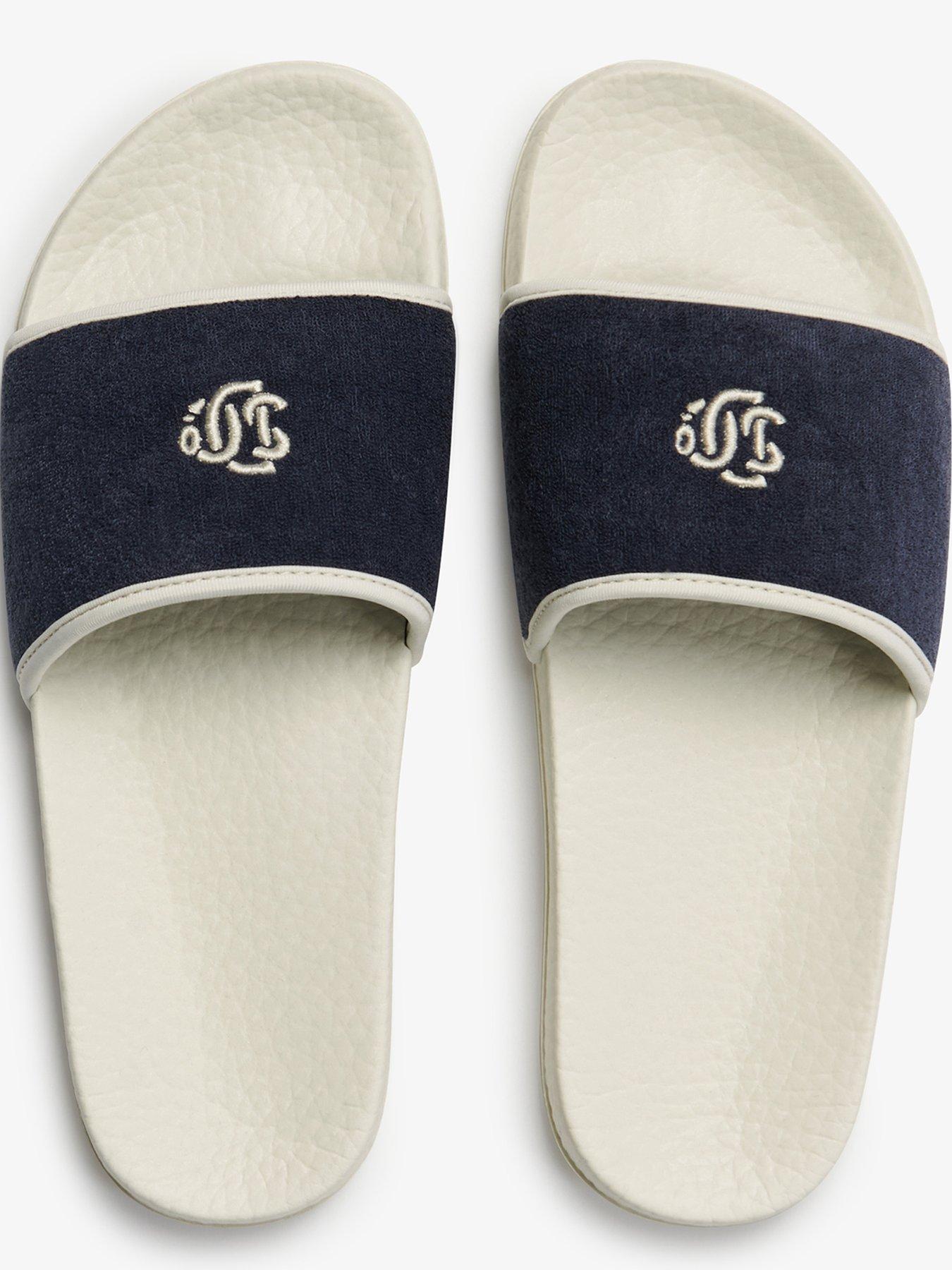 Image 4 of 6 of Superdry Towelling Pool Slide - White