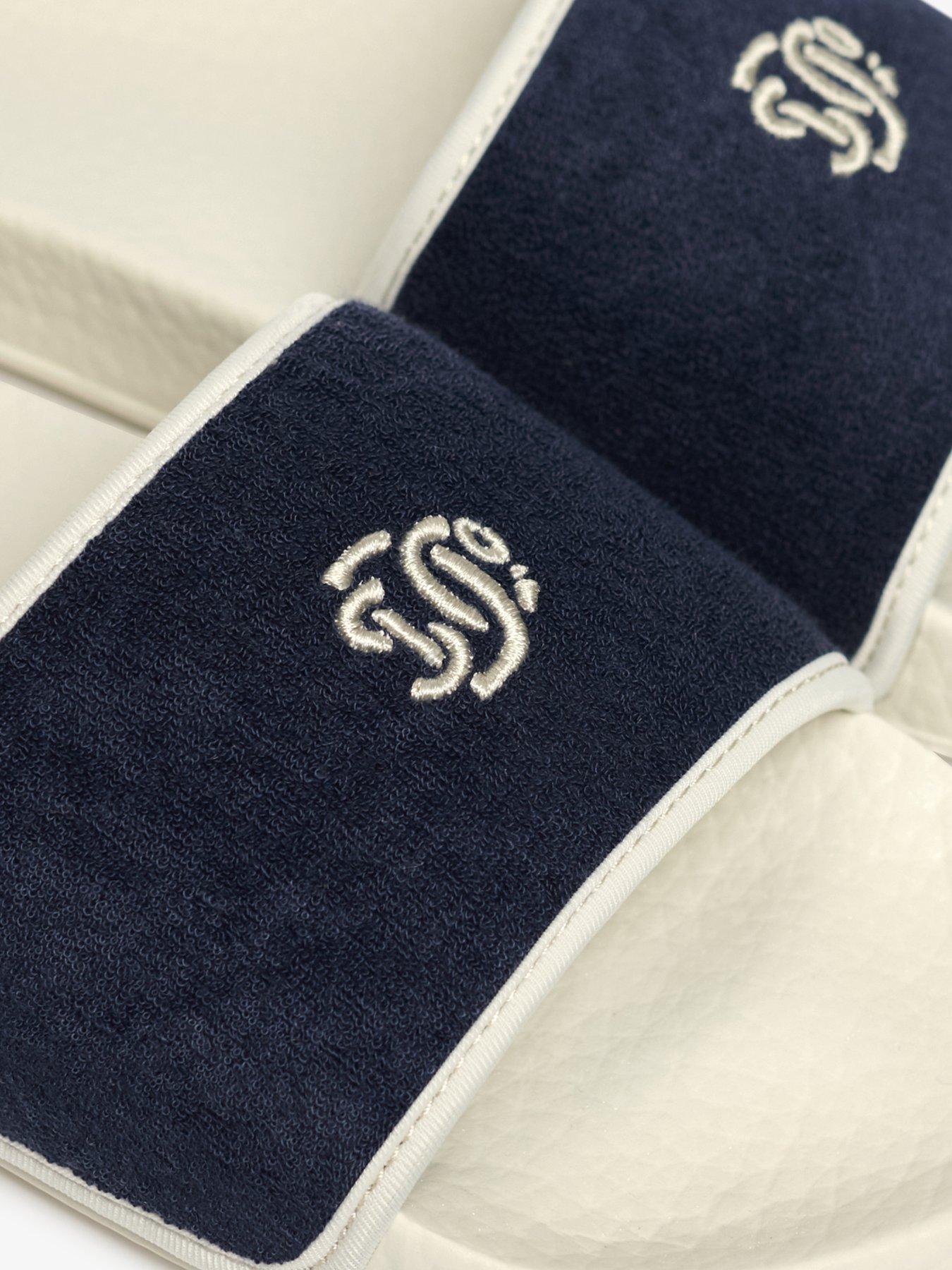 Image 6 of 6 of Superdry Towelling Pool Slide - White
