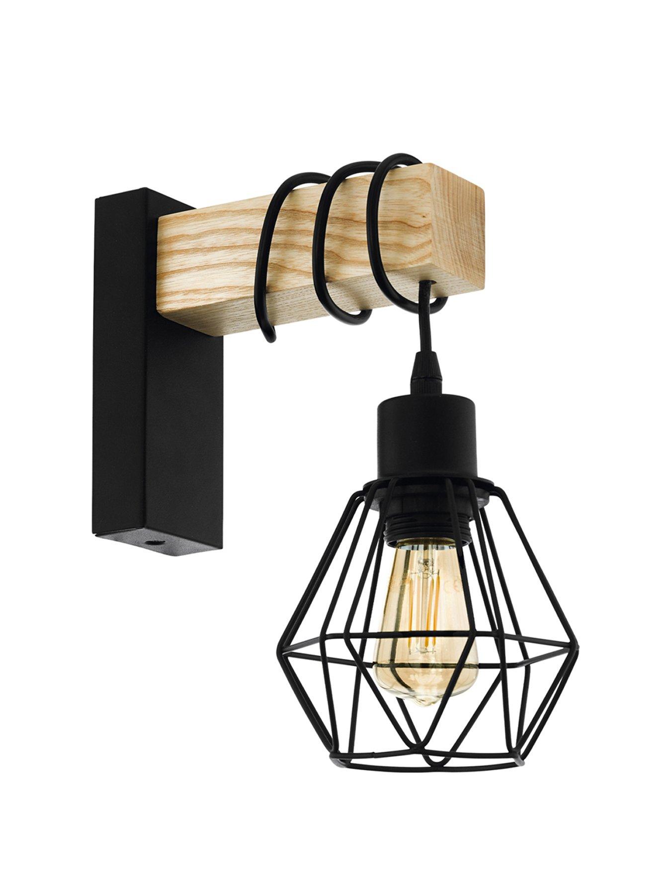eglo-townshend-5-blacknatural-wood-wall-lightstillFront