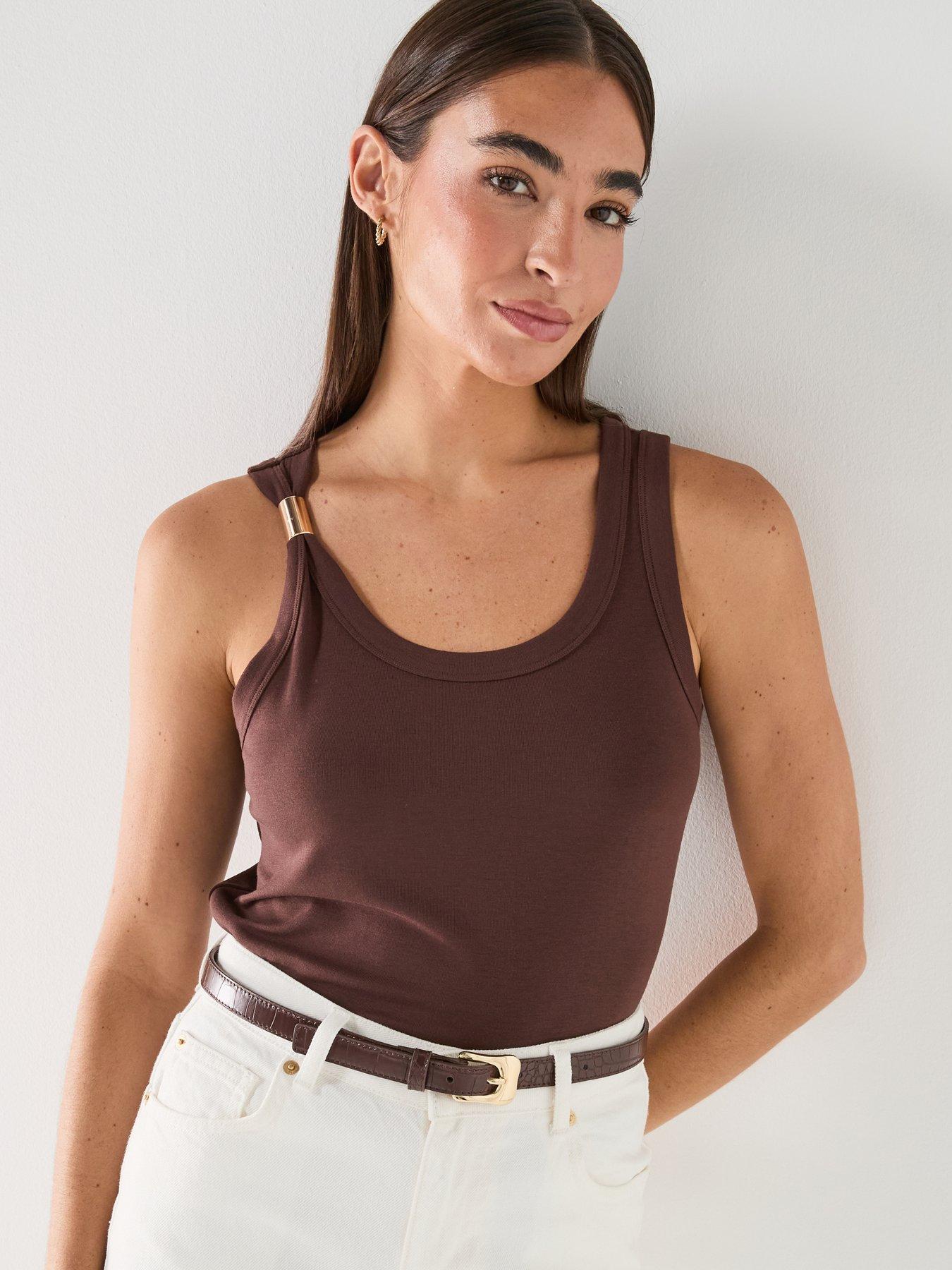 JDY JDYuffa Jersey Vest Top - Red