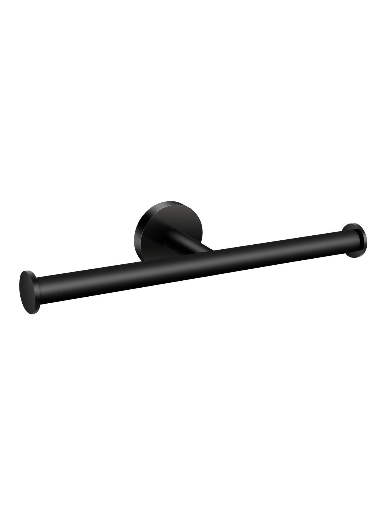 Image 2 of 2 of AQUALONA Robe Hook Black &amp; Double Toilet Roll Holder