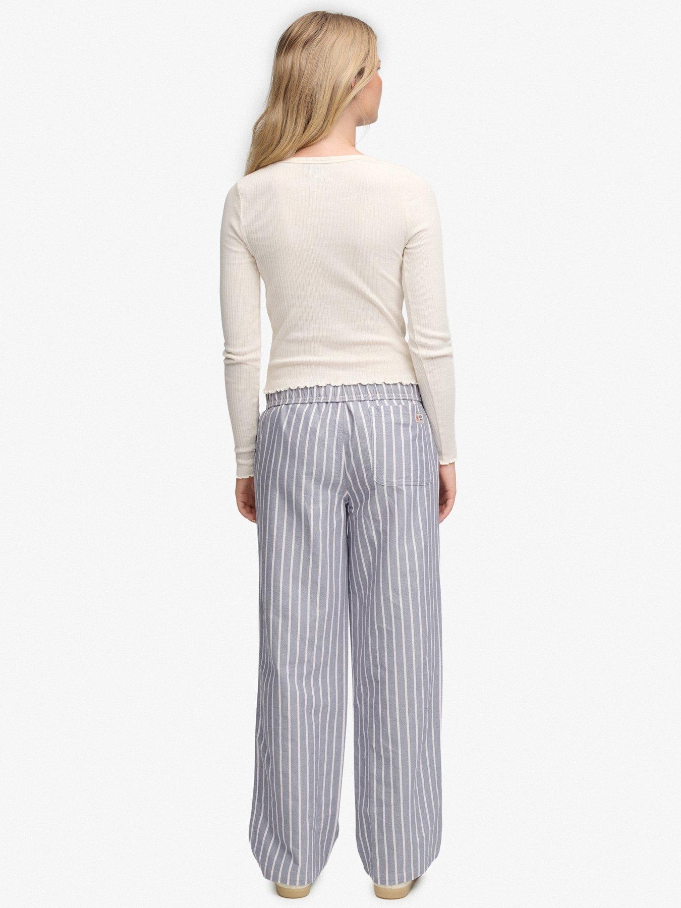 superdry-cotton-stripe-trouseroutfit
