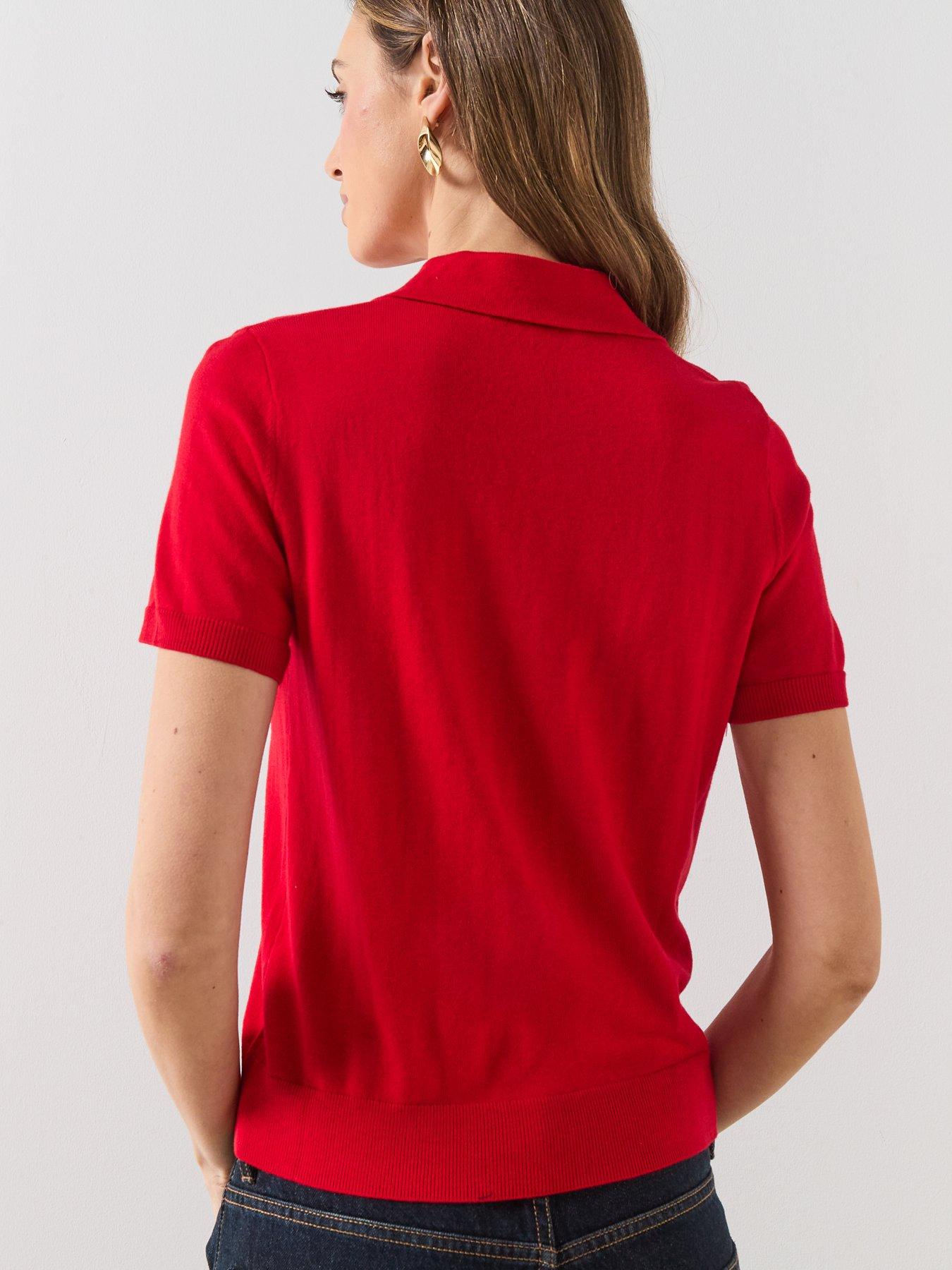 mango-polo-neck-short-sleeved-sweater-redstillFront