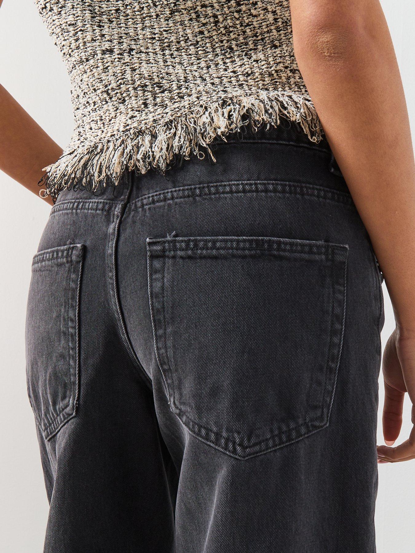 Image 5 of 6 of Mango Mid-rise Straight Jeans - Grey