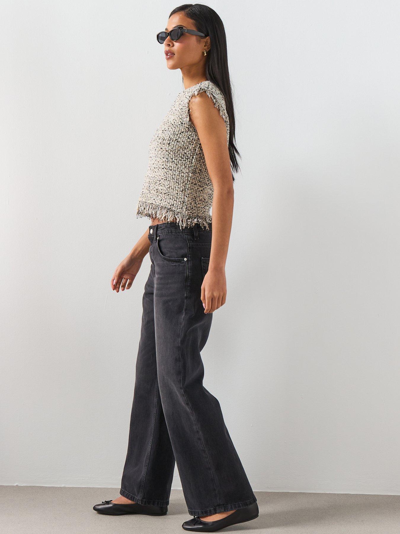 Image 6 of 6 of Mango Mid-rise Straight Jeans - Grey
