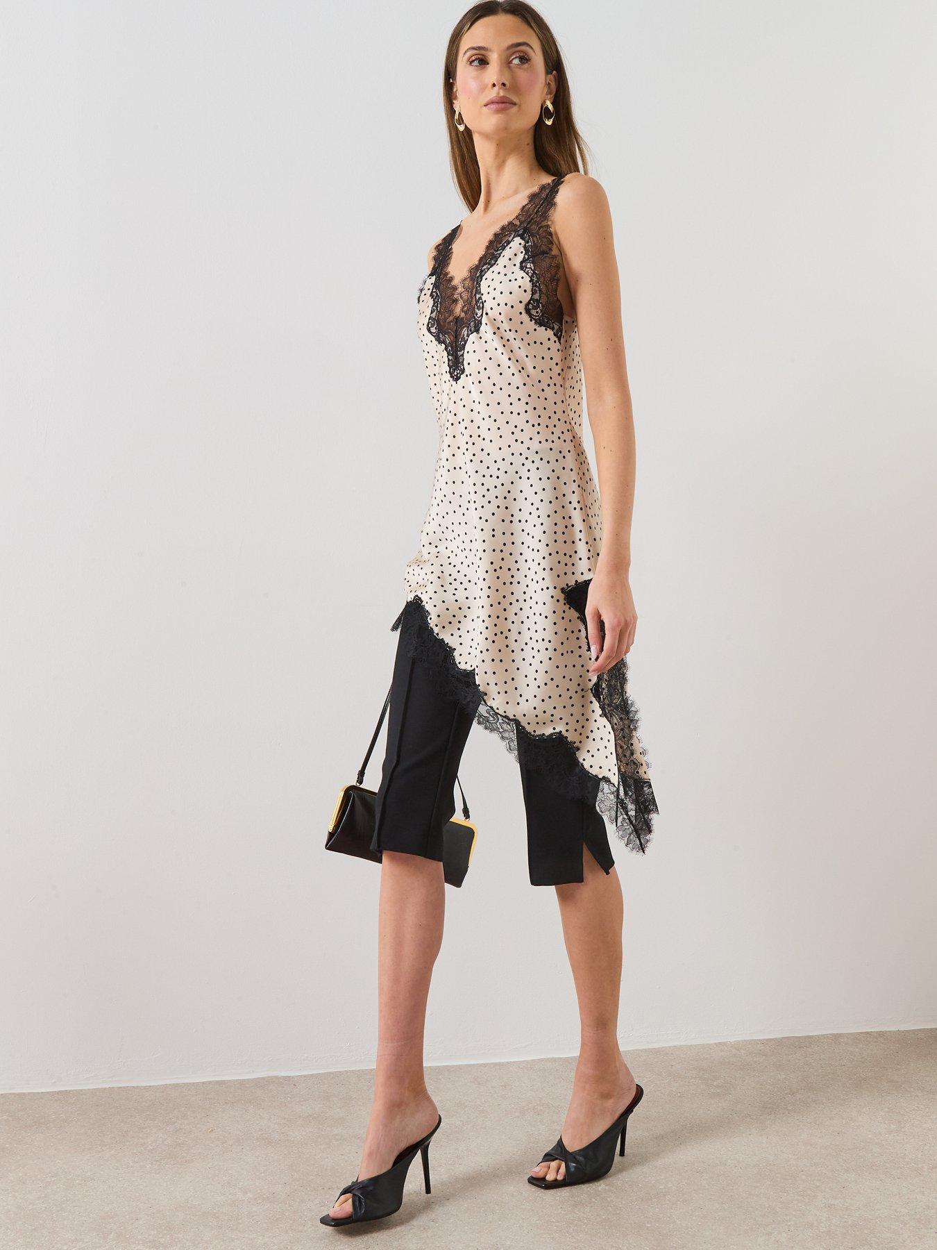 Image 6 of 6 of Mango Polka Dot Lace Top - Beige