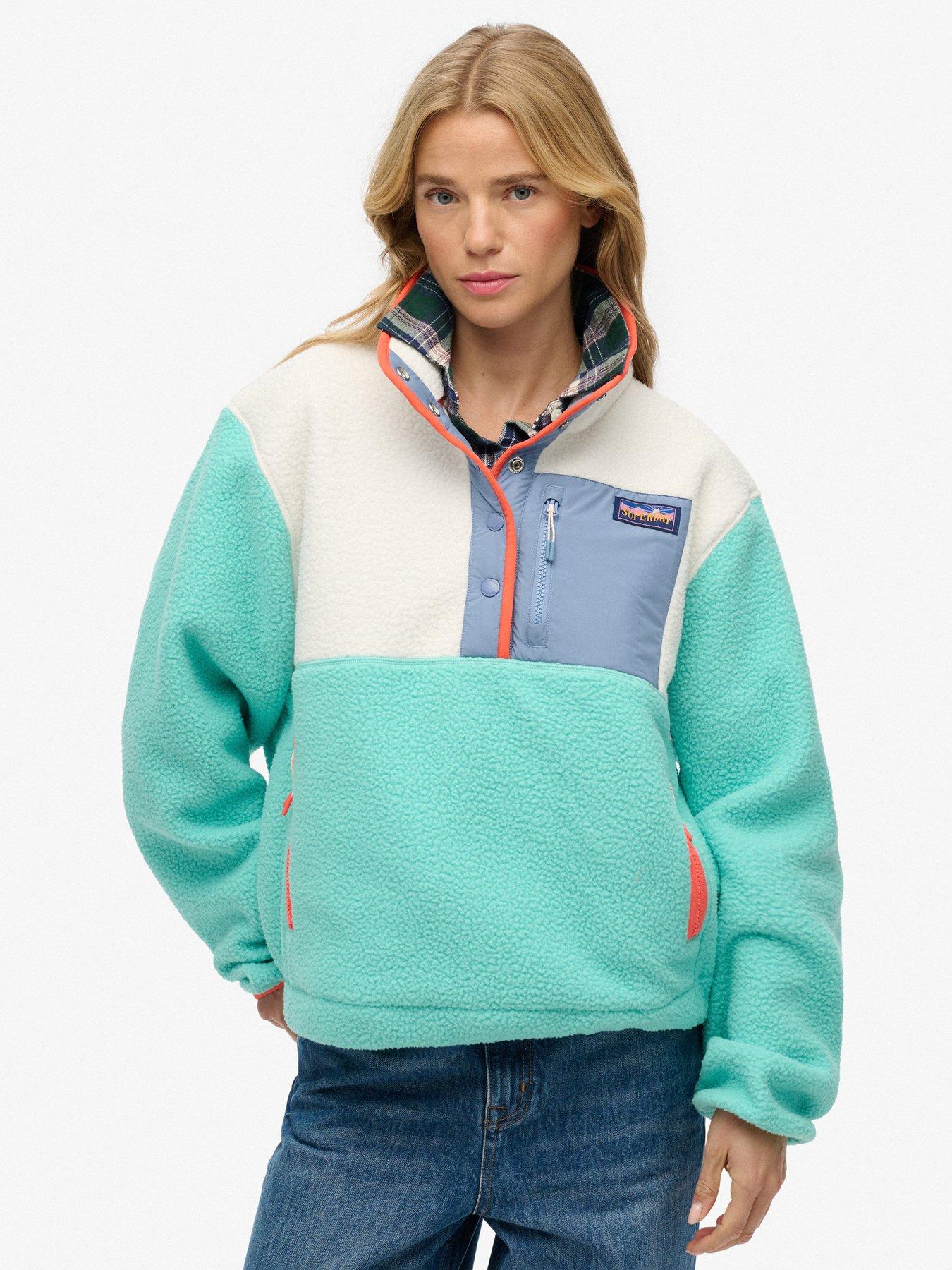 superdry-colour-block-fleece-pull-over-greenfront