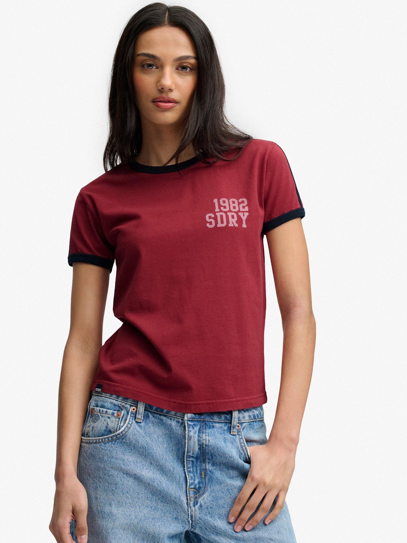 Image 1 of 5 of Superdry Athletic Essentials T-Shirt - Red