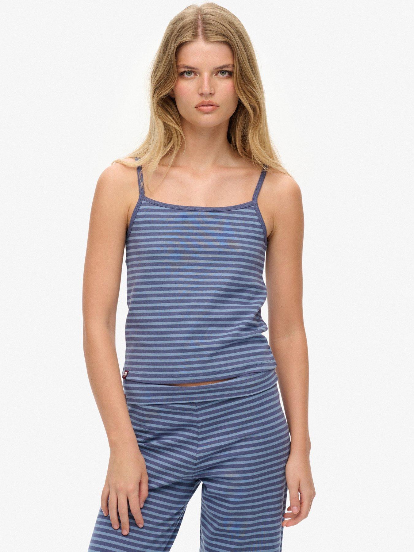 superdry-athletic-essentials-stripe-cami-bluefront