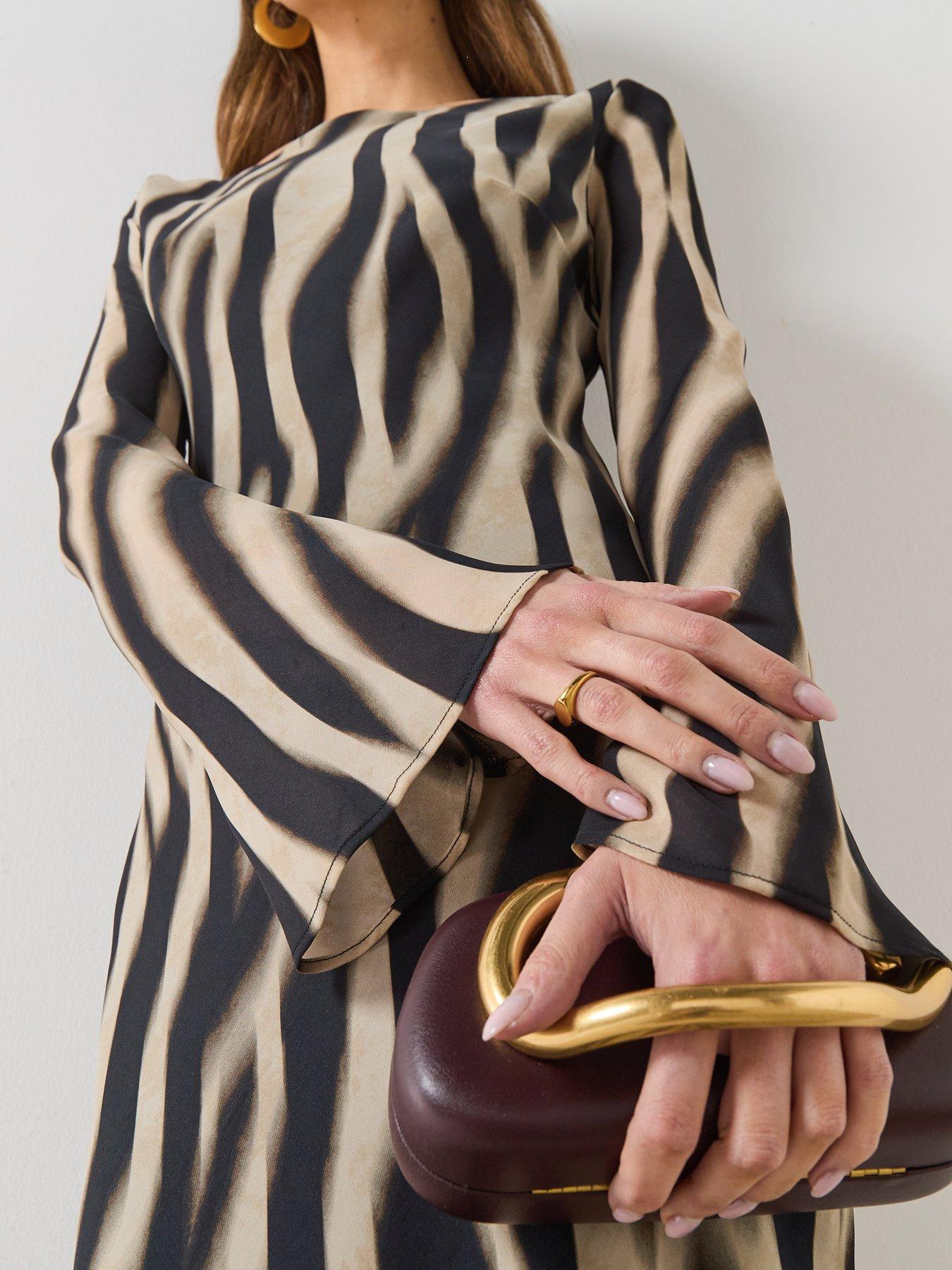 mango-a-line-animal-print-dress-blackoutfit