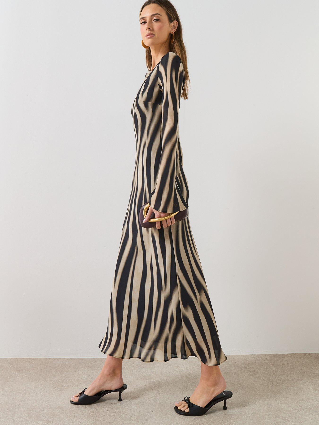 mango-a-line-animal-print-dress-blackdetail