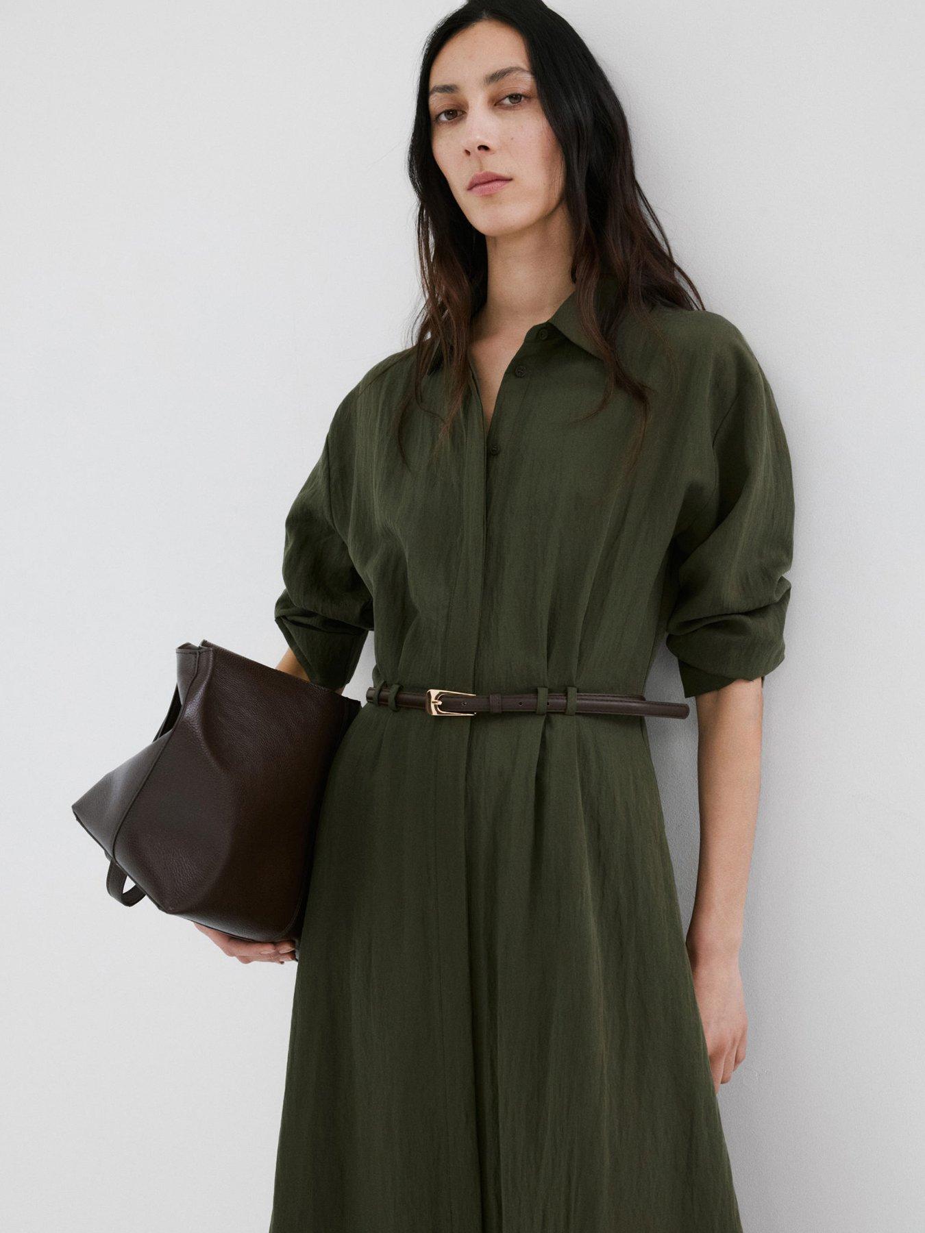 mango-lyocell-shirt-dress-khakidetail