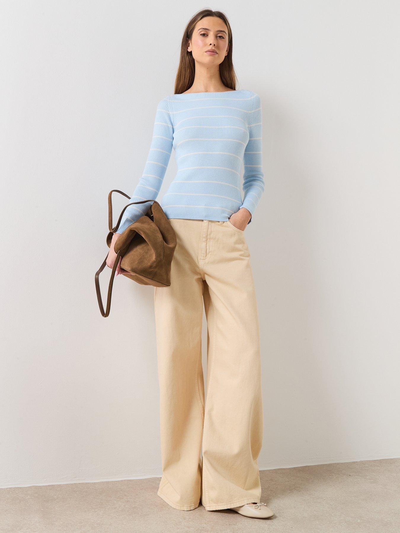 Image 6 of 6 of Mango Wide Leg Mid-Rise Jeans - Yellow