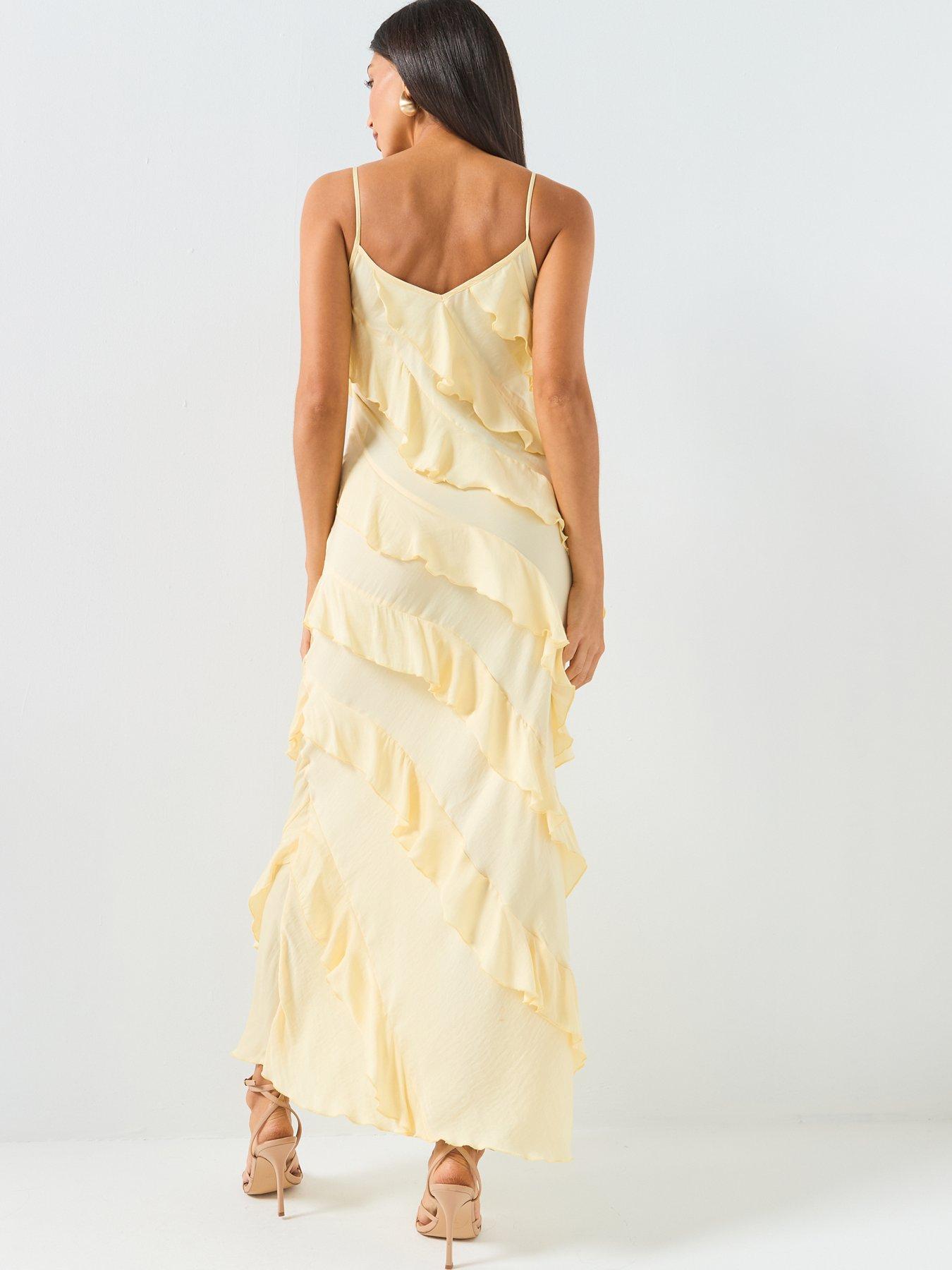 Image 2 of 6 of Vero Moda Ruffle Maxi Dress - Yellow