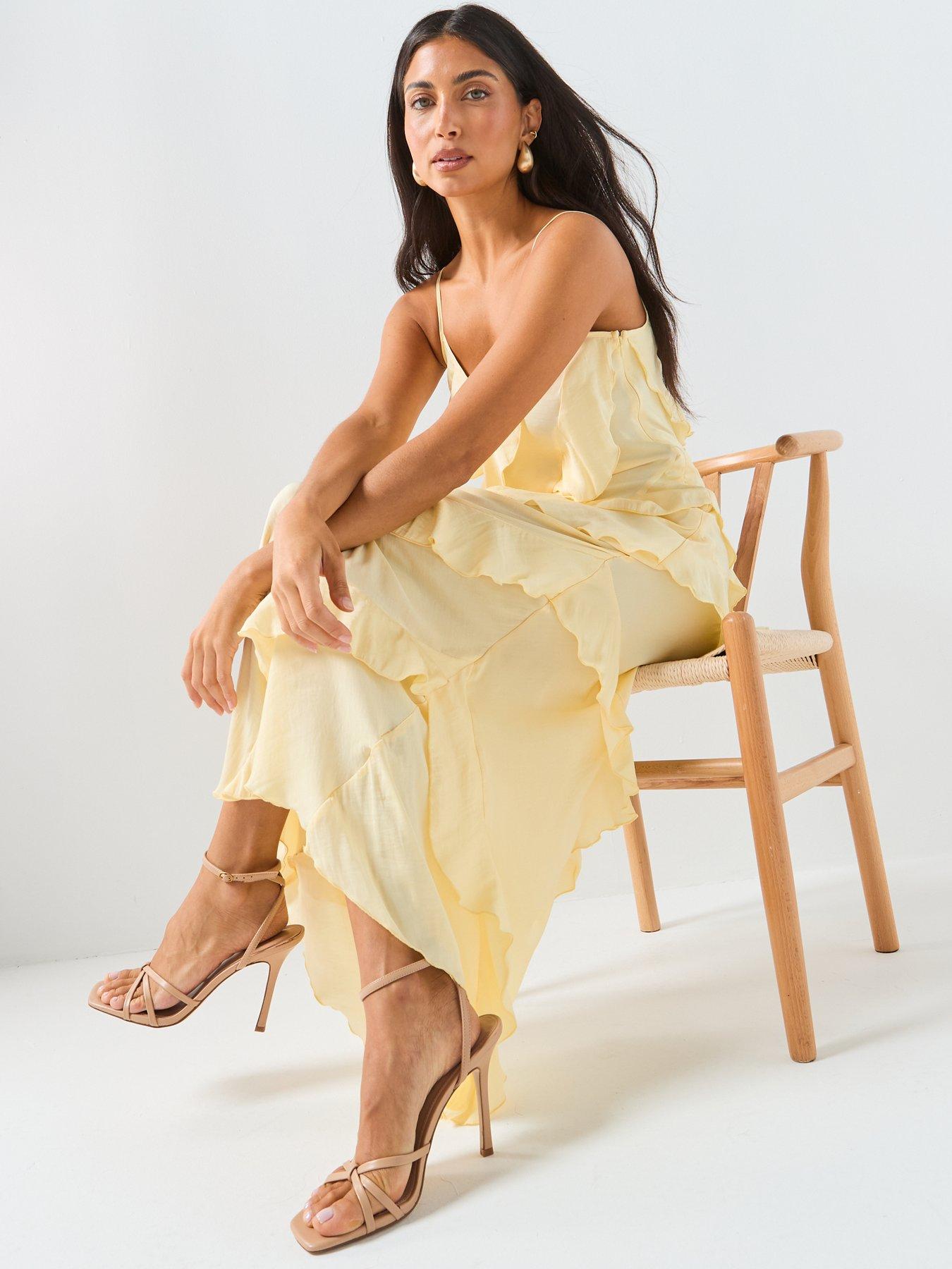 Image 6 of 6 of Vero Moda Ruffle Maxi Dress - Yellow