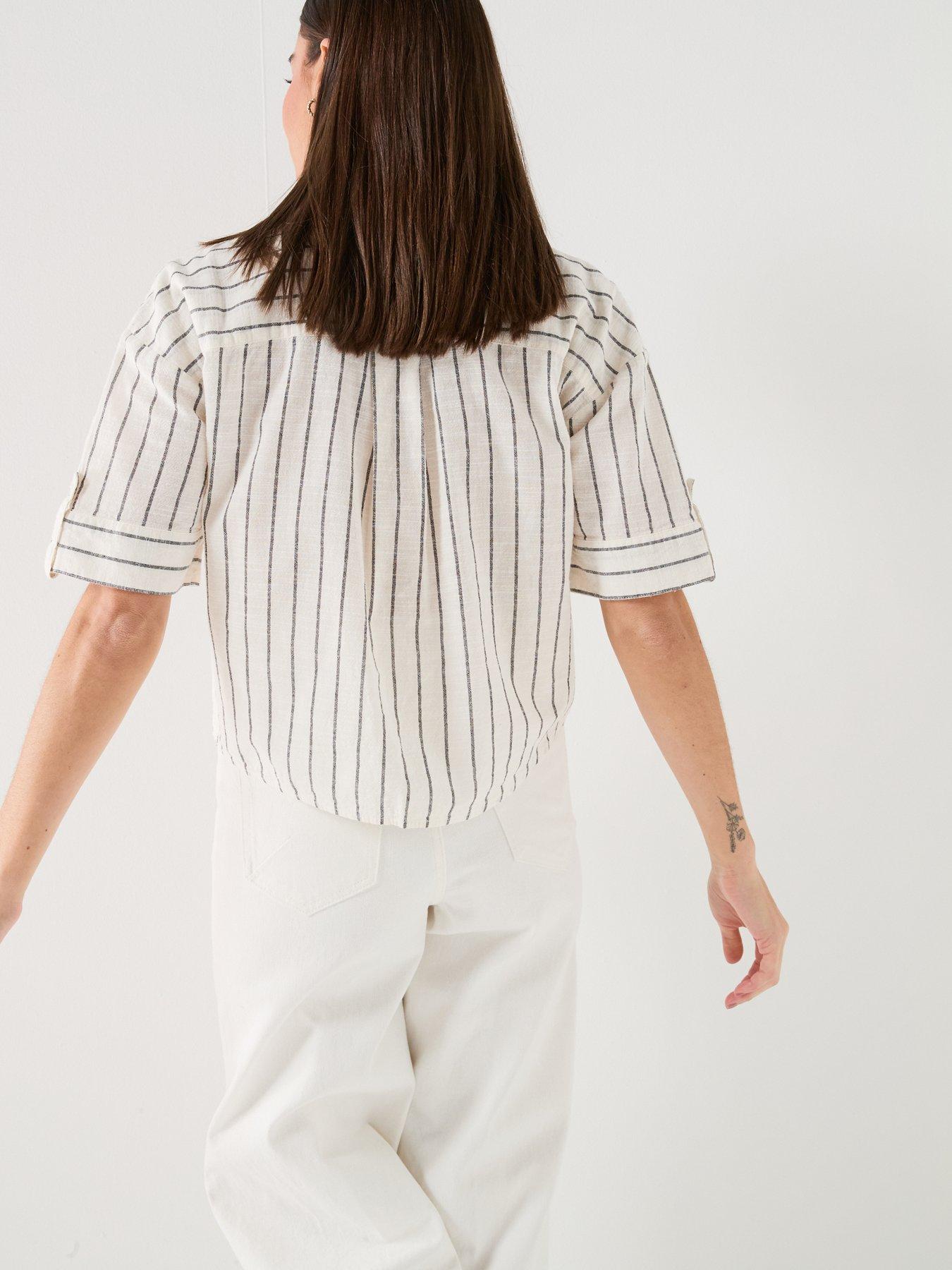 only-onltizana-stripe-ss-shirt-wvn-noosstillFront