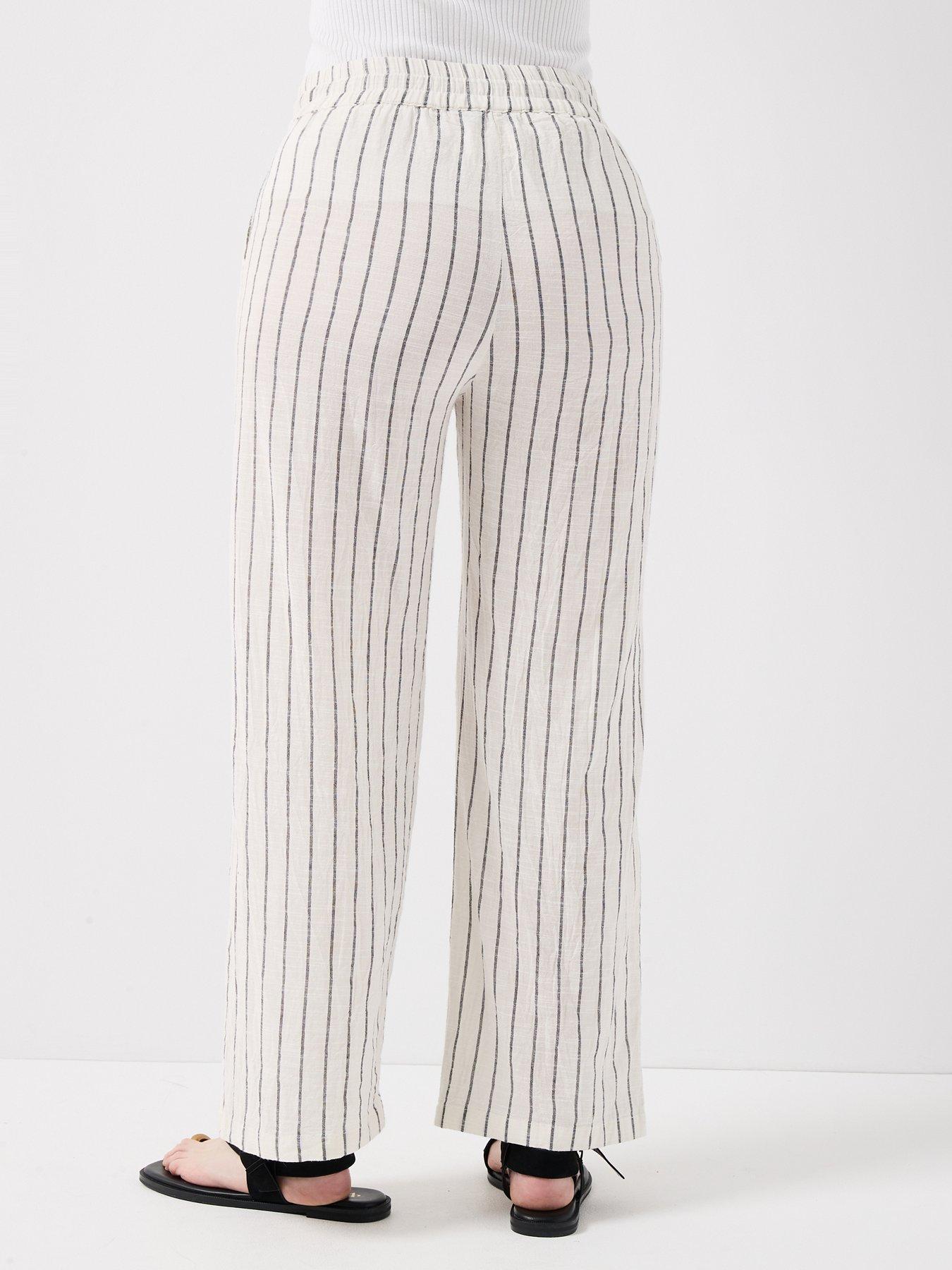 only-onltizana-stripe-loose-pants-greystillFront