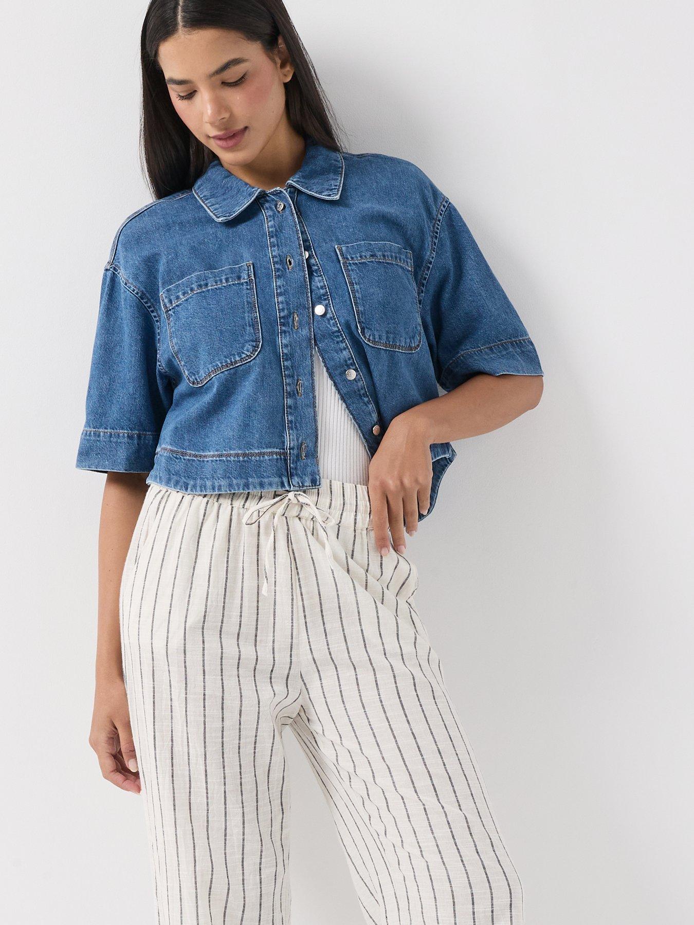 only-onltizana-stripe-loose-pants-greyoutfit