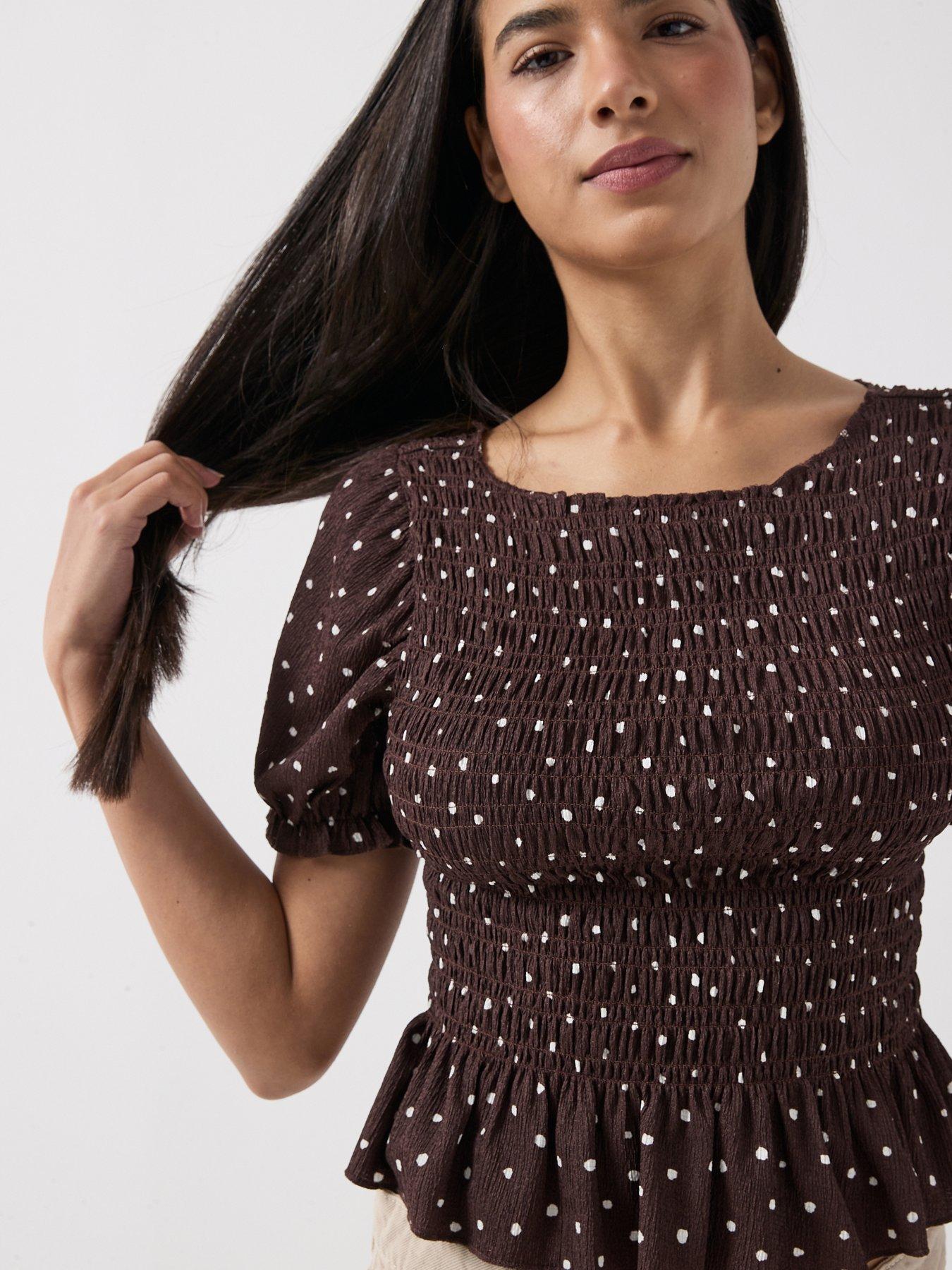 Image 4 of 6 of Only Onlmolly S/s Smock Top Jrs
