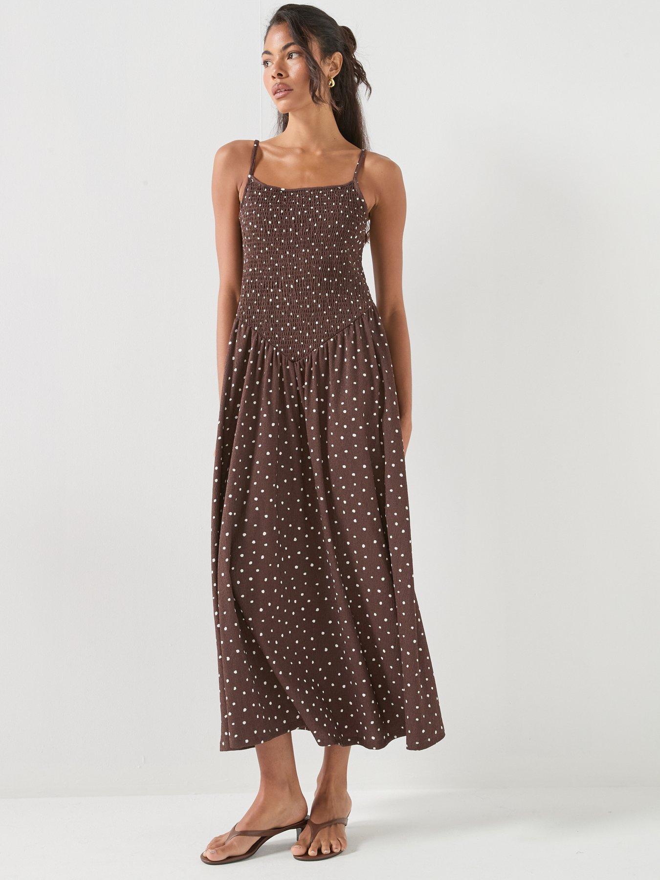 only-onlmolly-polka-dot-long-dress-browndetail
