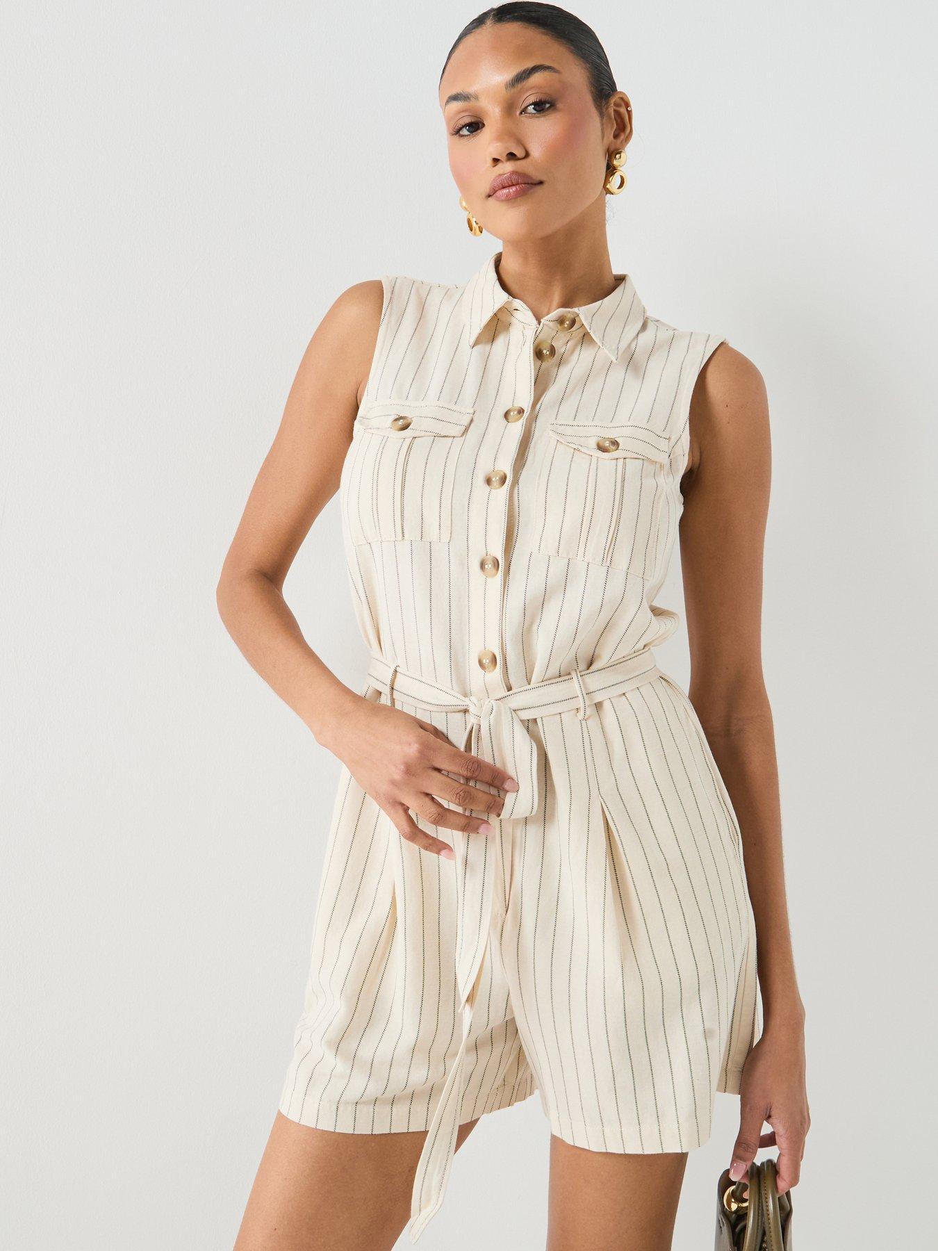 Vero Moda Vmjosephine S/L Playsuit Wvn Btq - Grey