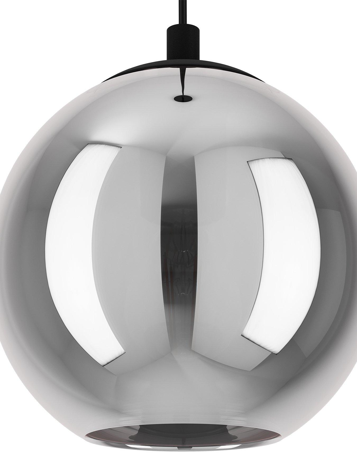 Image 3 of 4 of Eglo Eglo Ariscani Smoked Black Glass 3-light Pendant