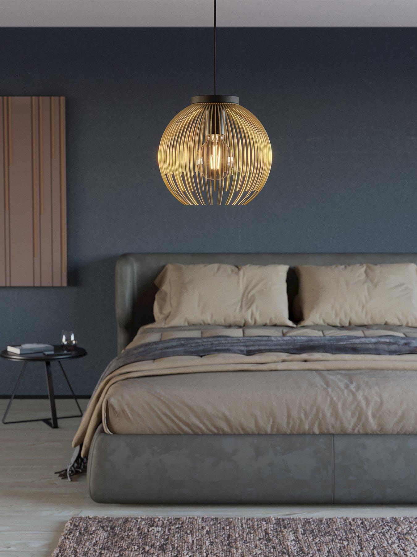 eglo-venezuela-spherical-gold-black-single-pendant-lightfront