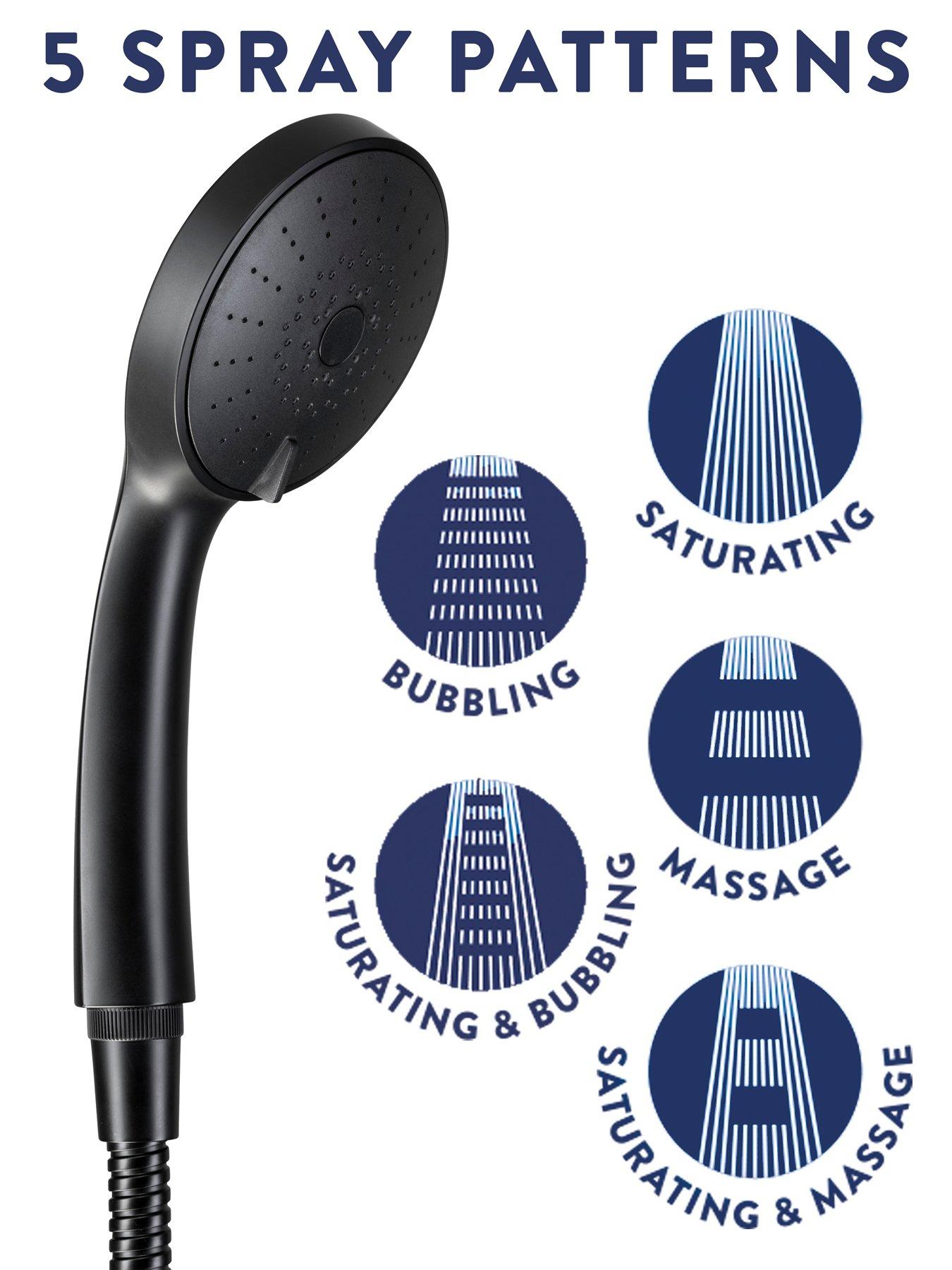 Image 2 of 5 of Croydex Presion Pressure Boost 5 Function Shower Set Black