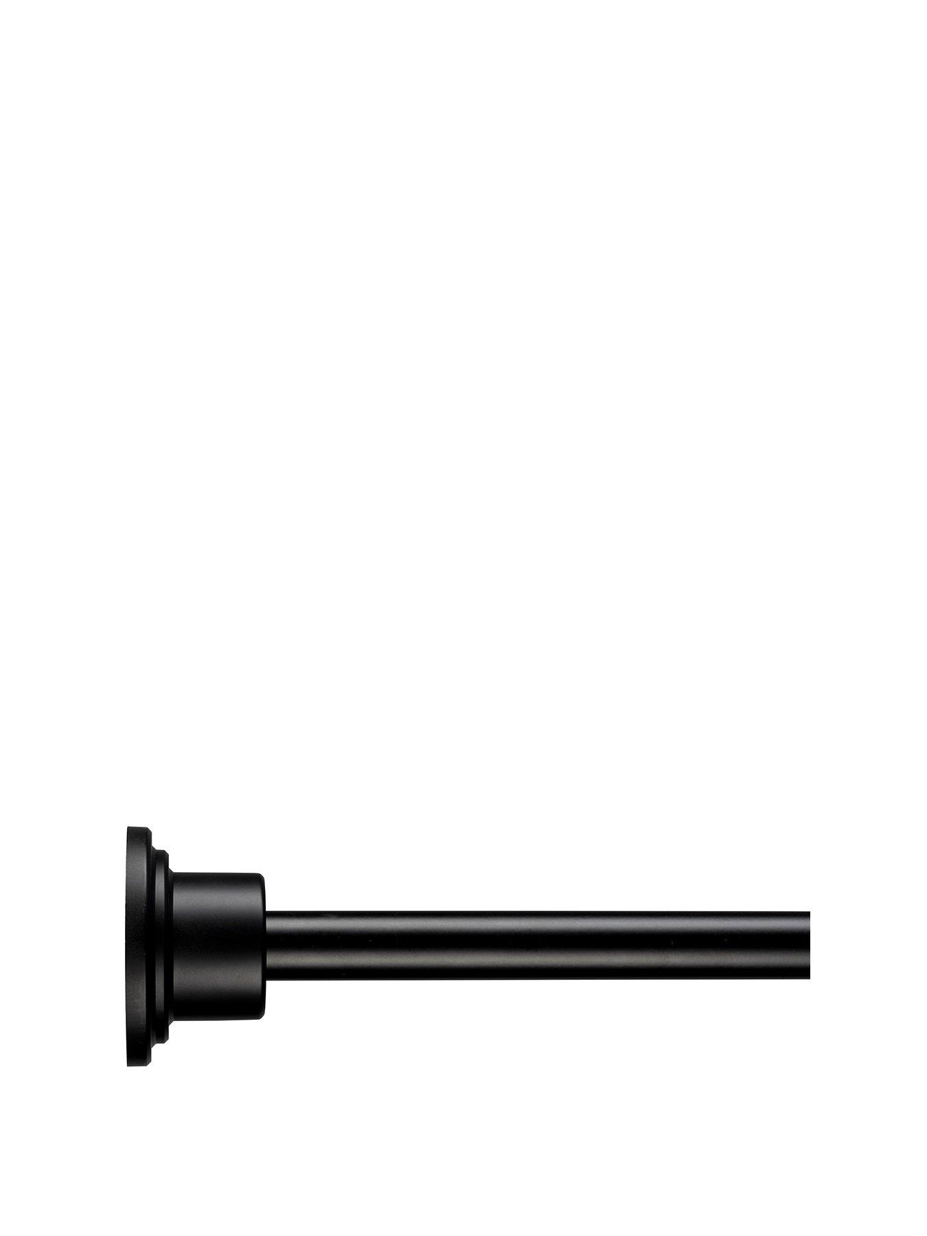 Image 2 of 6 of Croydex Stick 'n' Lock Extendable Telescopic Shower Curtain Pole Matt Black