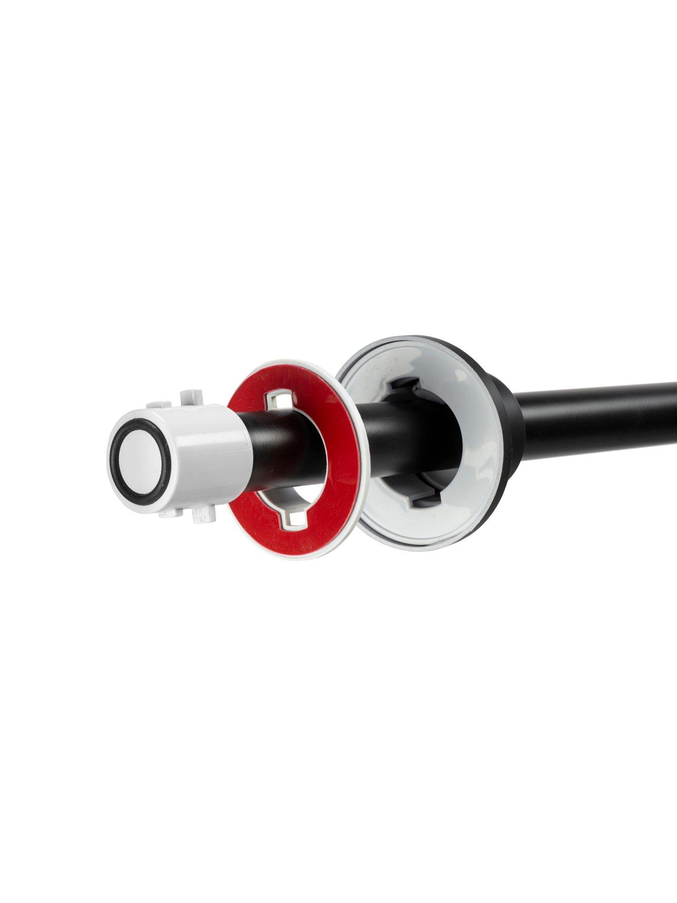 Image 4 of 6 of Croydex Stick 'n' Lock Extendable Telescopic Shower Curtain Pole Matt Black