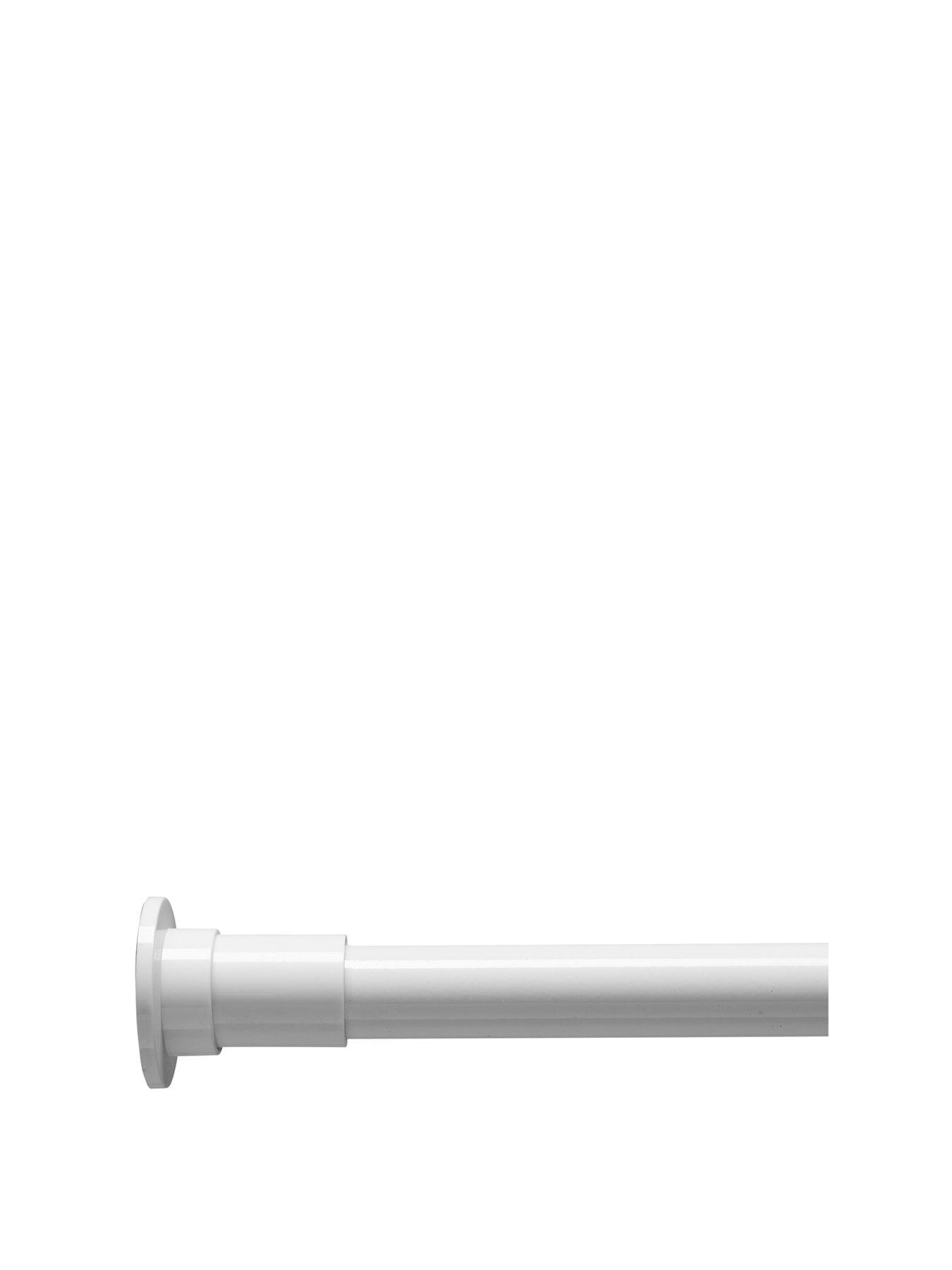 Croydex Stick 'n' Lock Extendable Shower Curtain Pole White