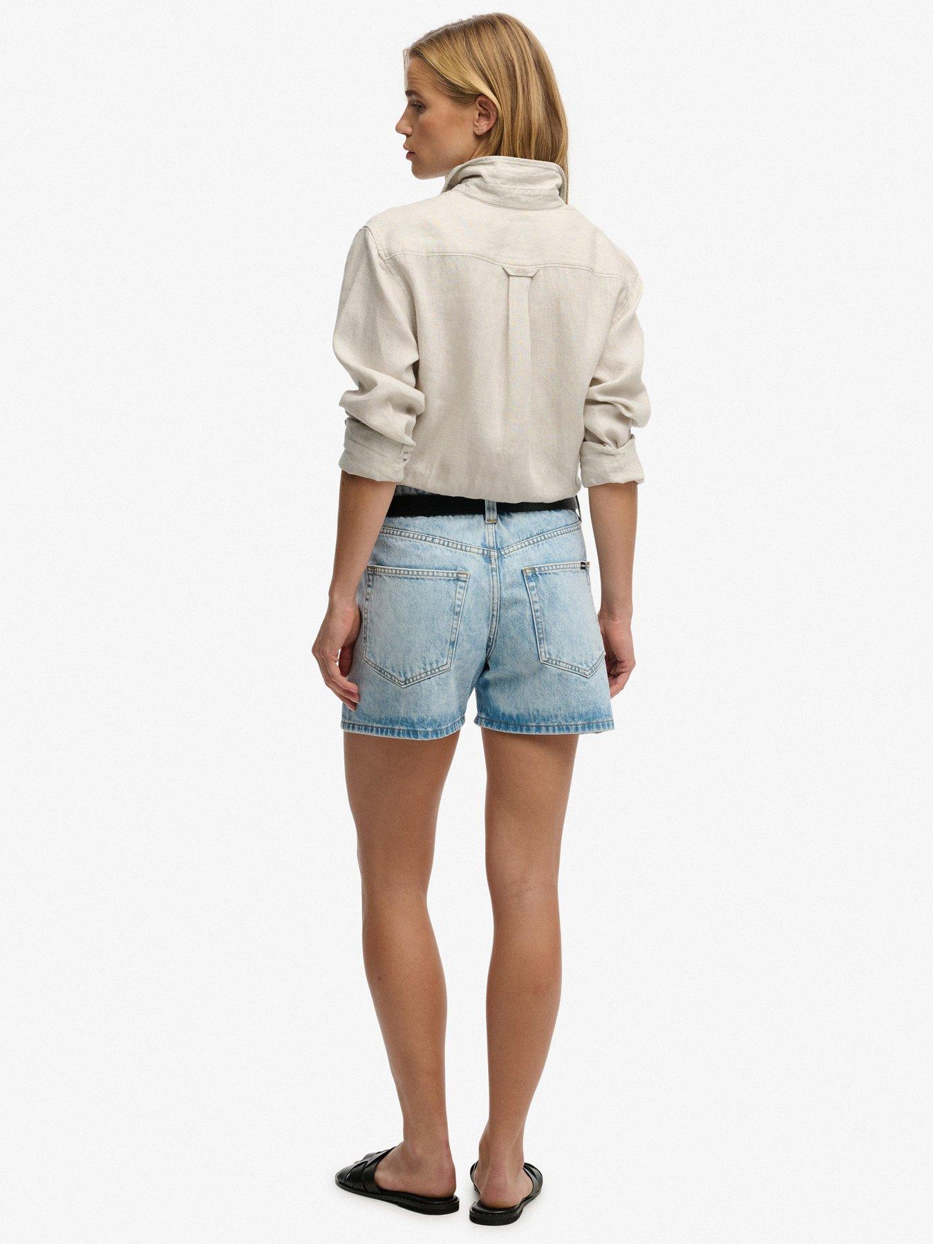 Image 5 of 7 of Superdry Mid Rise Denim Short - Blue