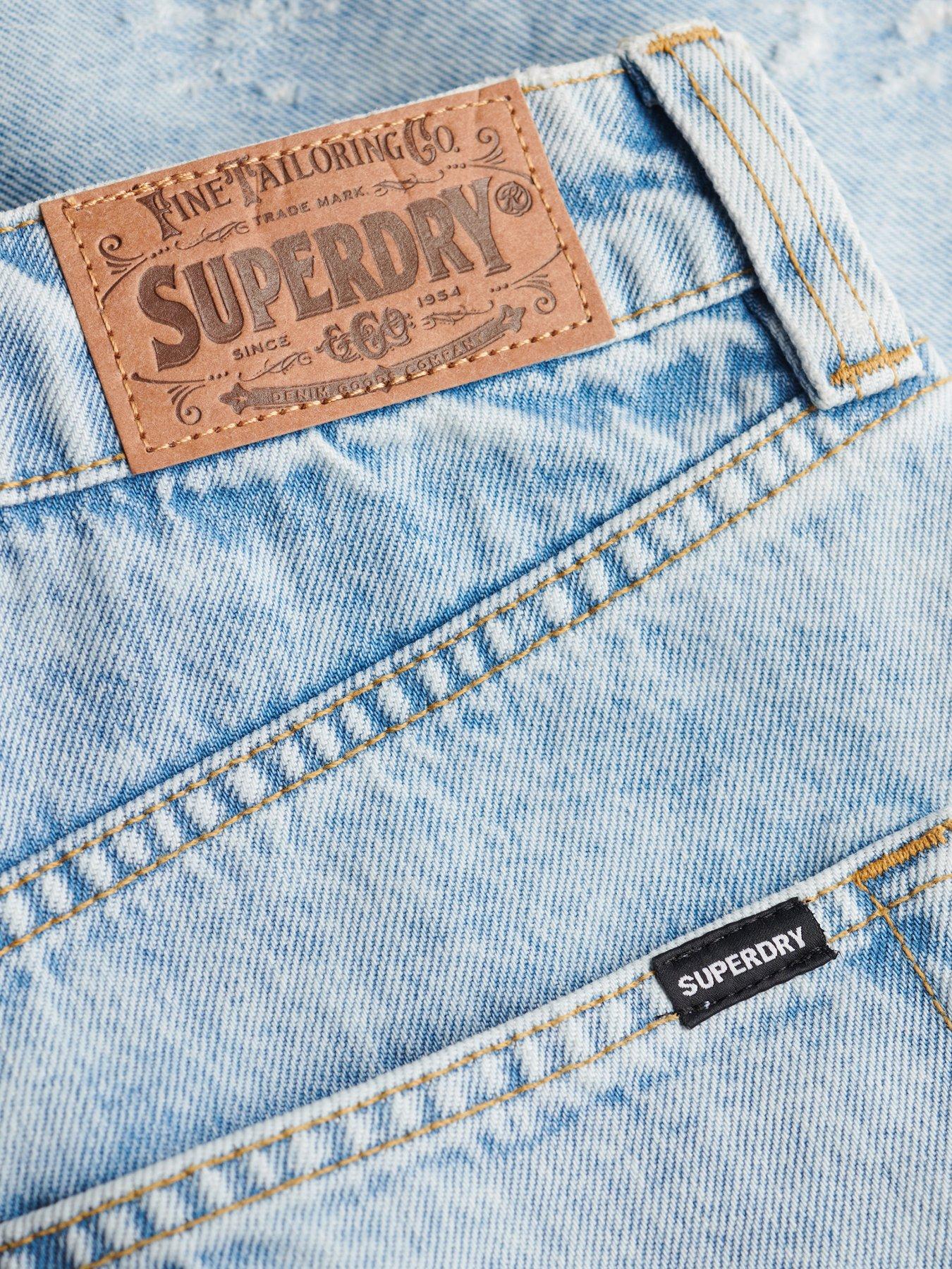Image 7 of 7 of Superdry Mid Rise Denim Short - Blue