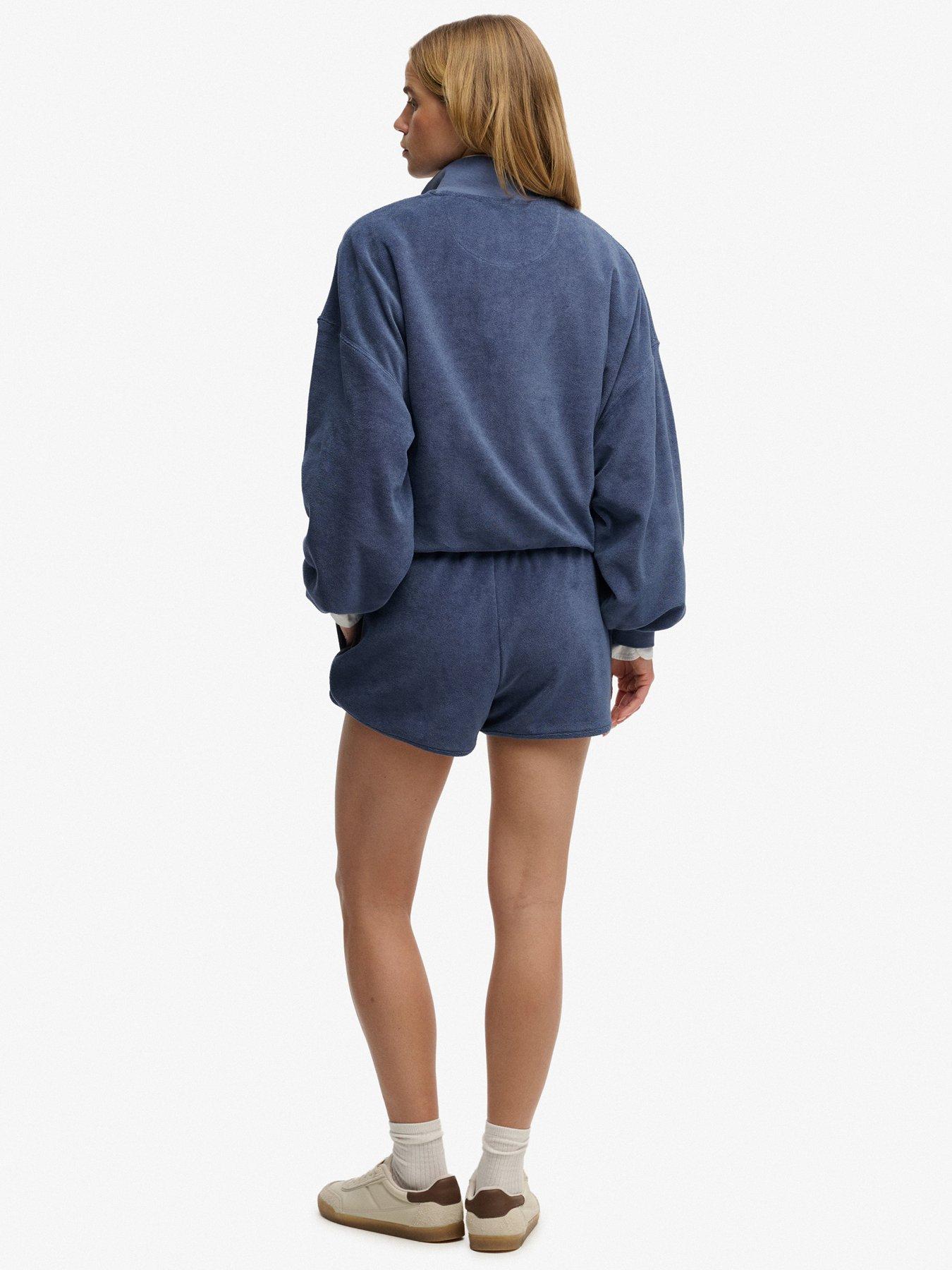 superdry-heritage-terry-shorts-blueoutfit